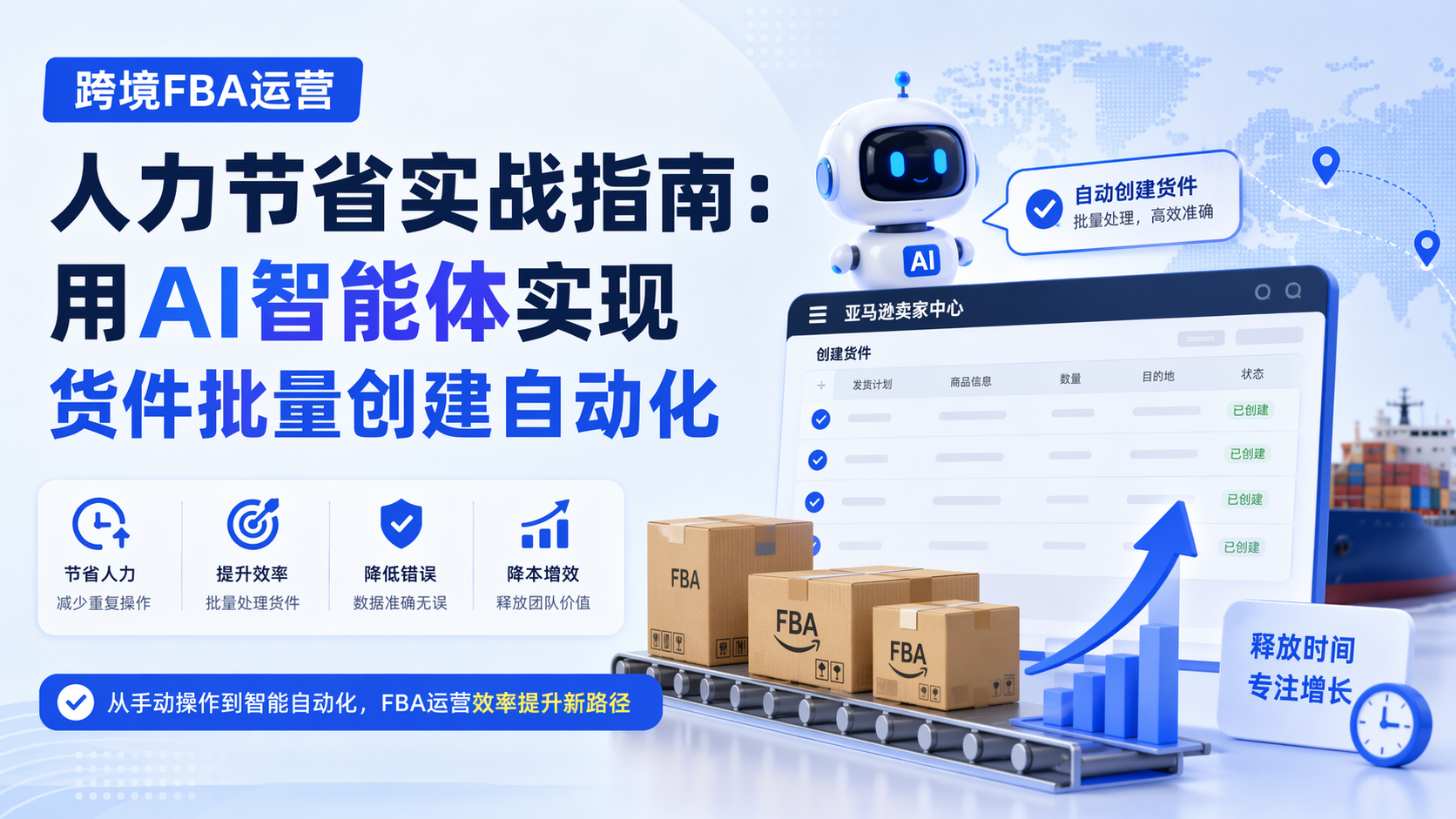 跨境FBA运营人力节省实战指南：用AI智能体实现货件批量创建自动化