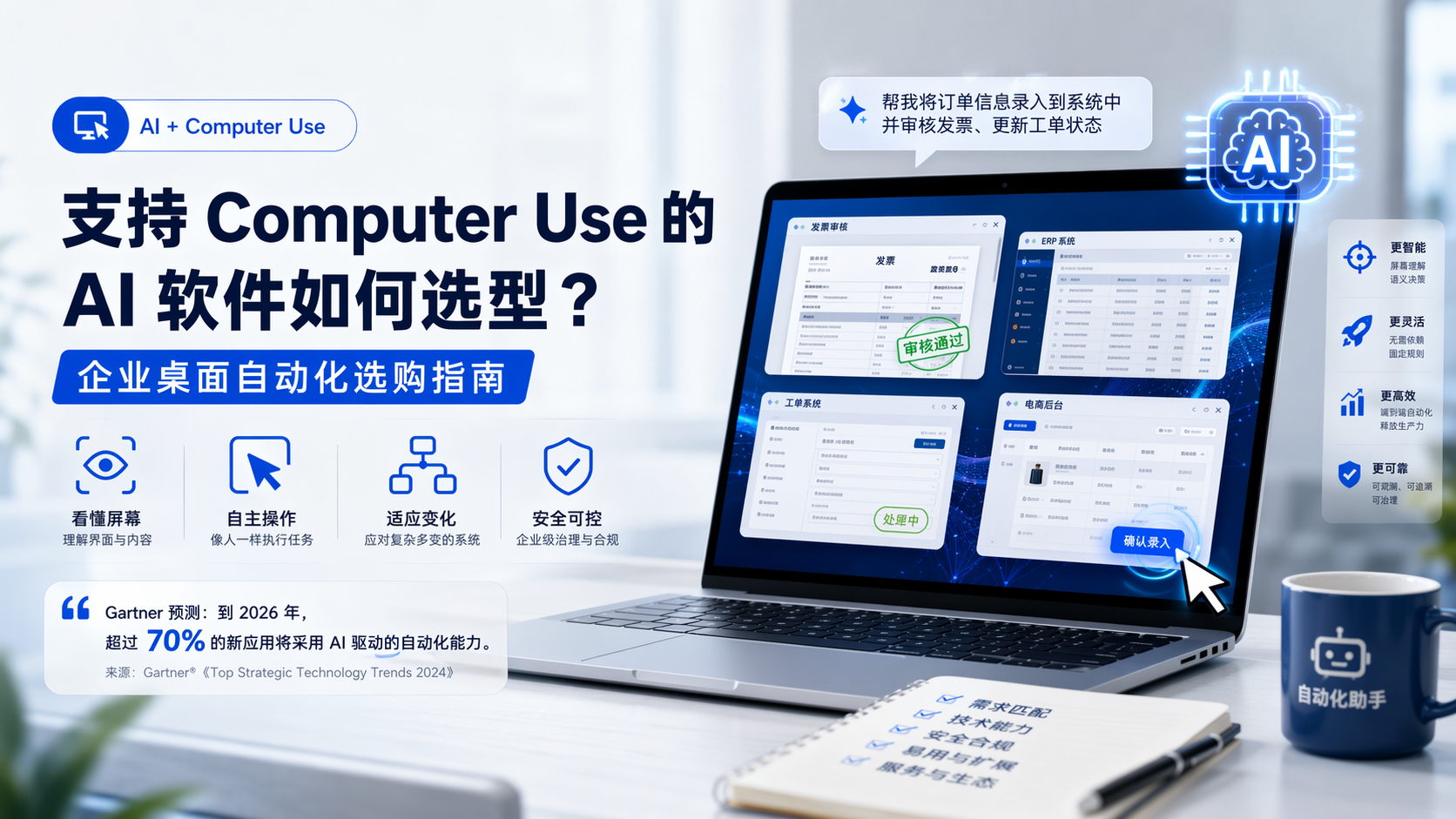 支持 Computer Use 的 AI 软件如何选型？企业桌面自动化选购指南