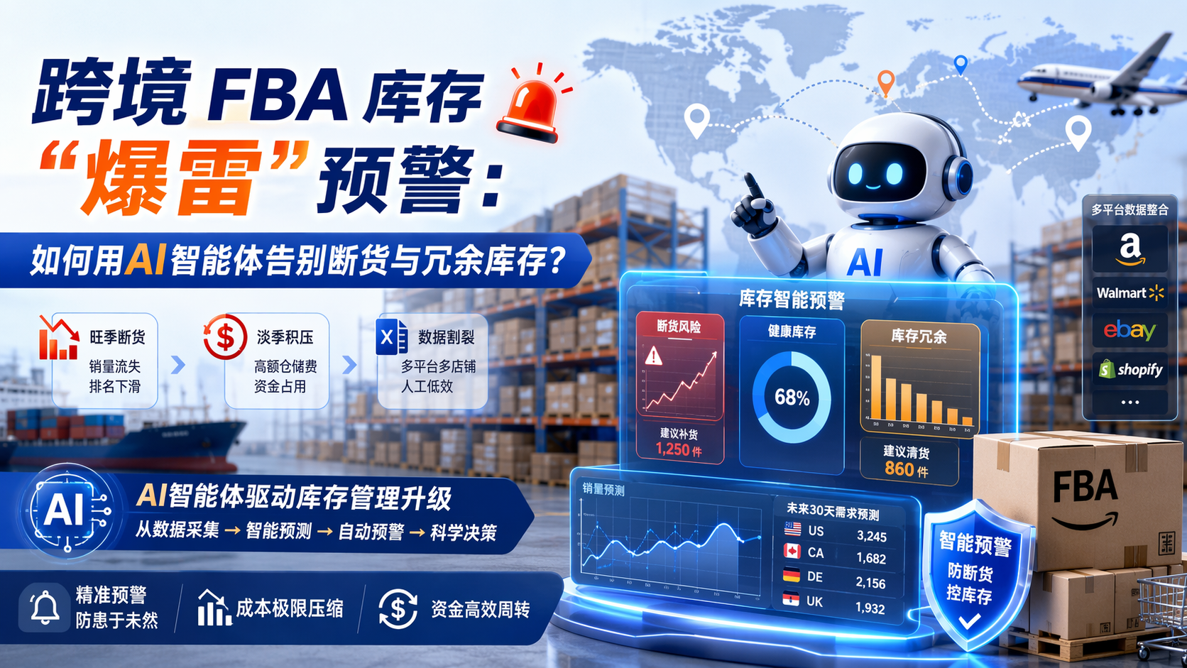 跨境 FBA 库存“爆雷”预警：如何用AI智能体告别断货与冗余库存？