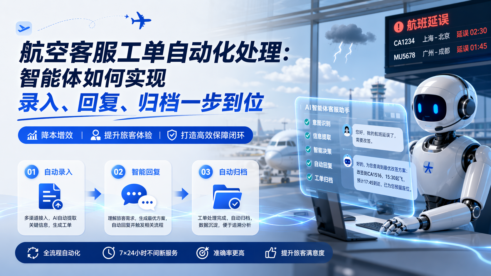 航空客服工单自动化处理：智能体如何实现录入、回复、归档一步到位_图1