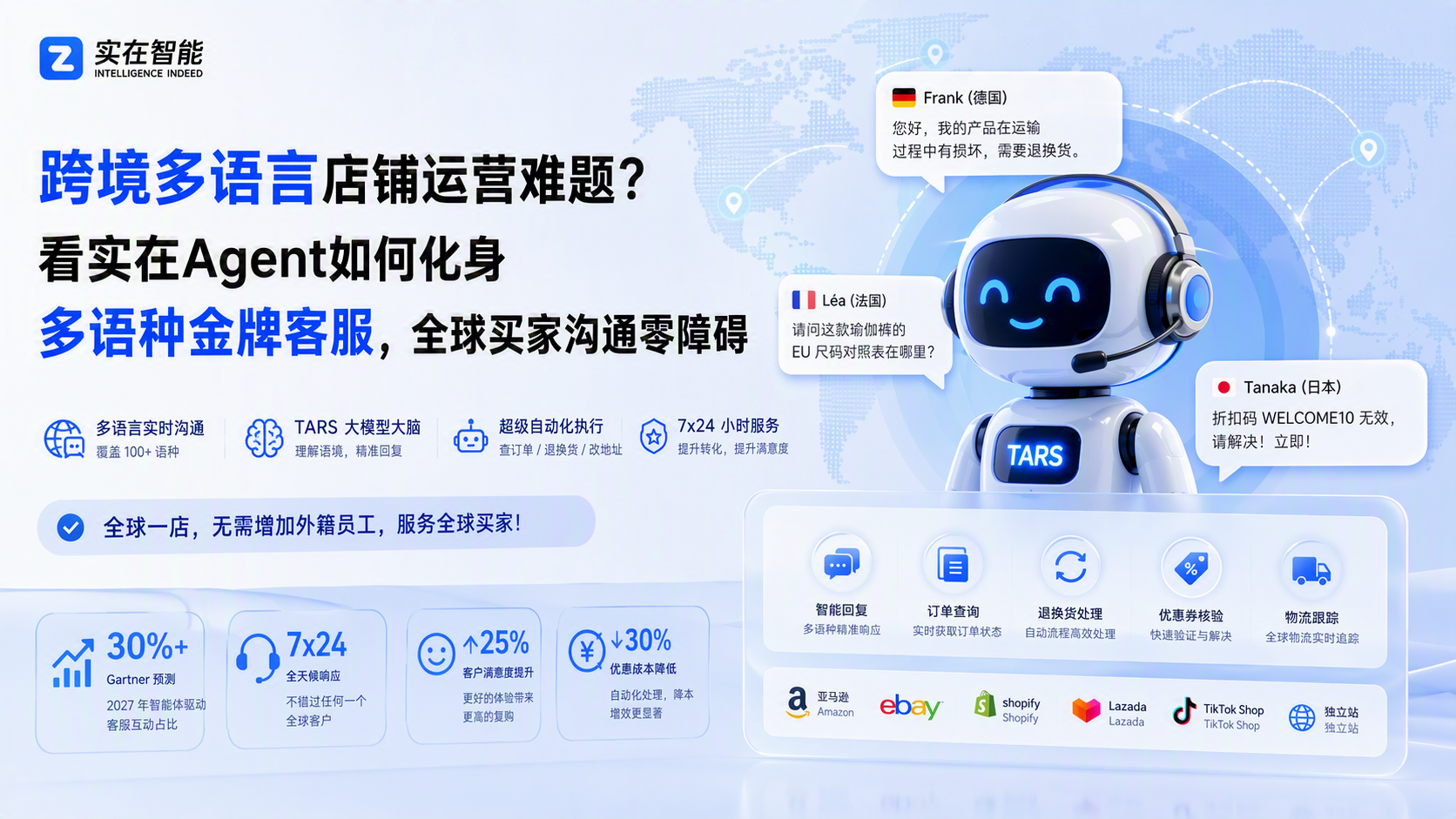 跨境多语言店铺运营难题?看实在Agent如何化身多语种金牌客服,全球买家沟通零障碍