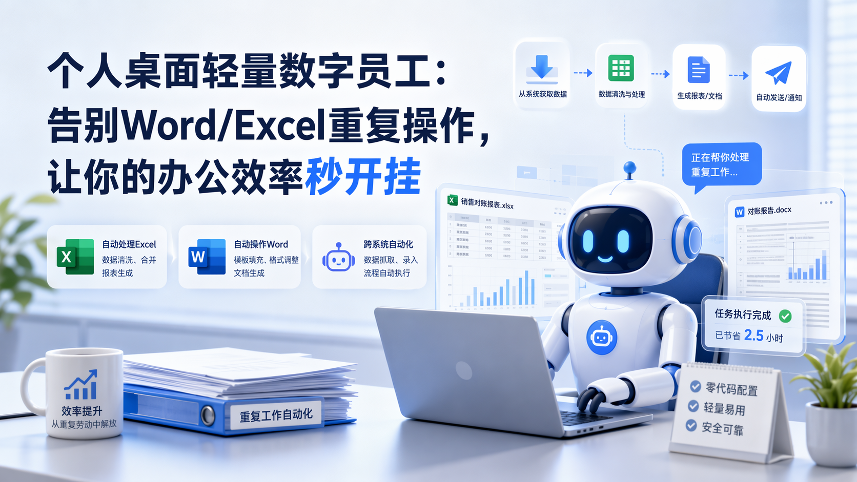 个人桌面轻量数字员工:告别Word/Excel重复操作,让你的办公效率秒开挂