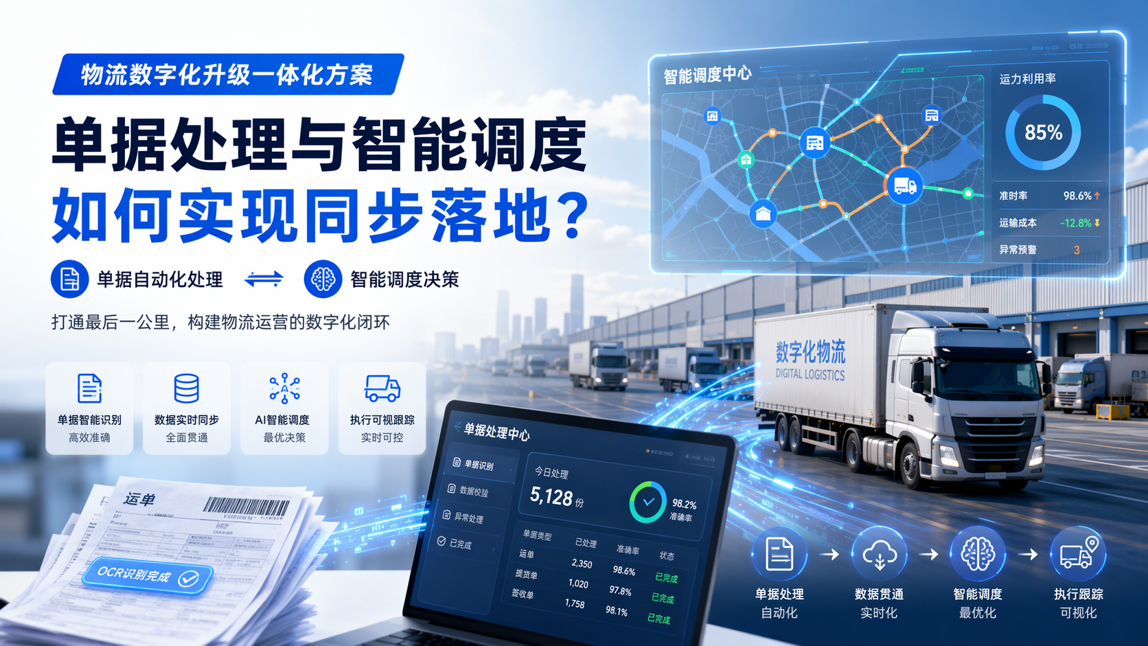 物流数字化升级一体化方案:单据处理与智能调度如何实现同步落地?
