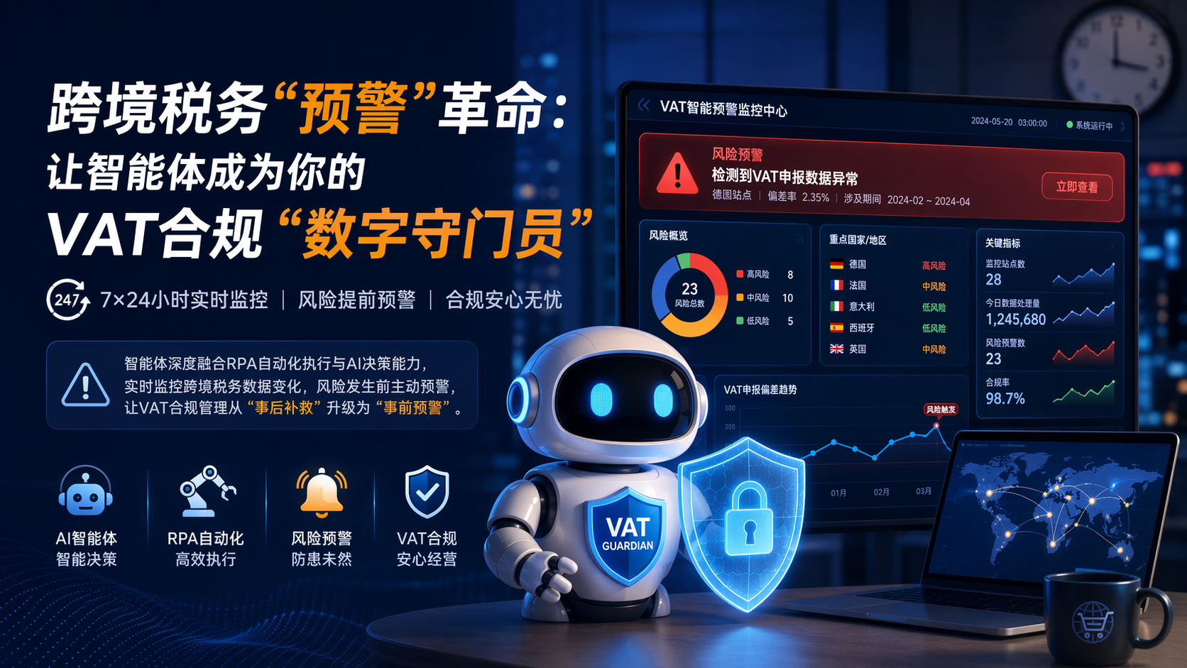 跨境税务“预警”革命:让智能体成为你的VAT合规“数字守门员”
