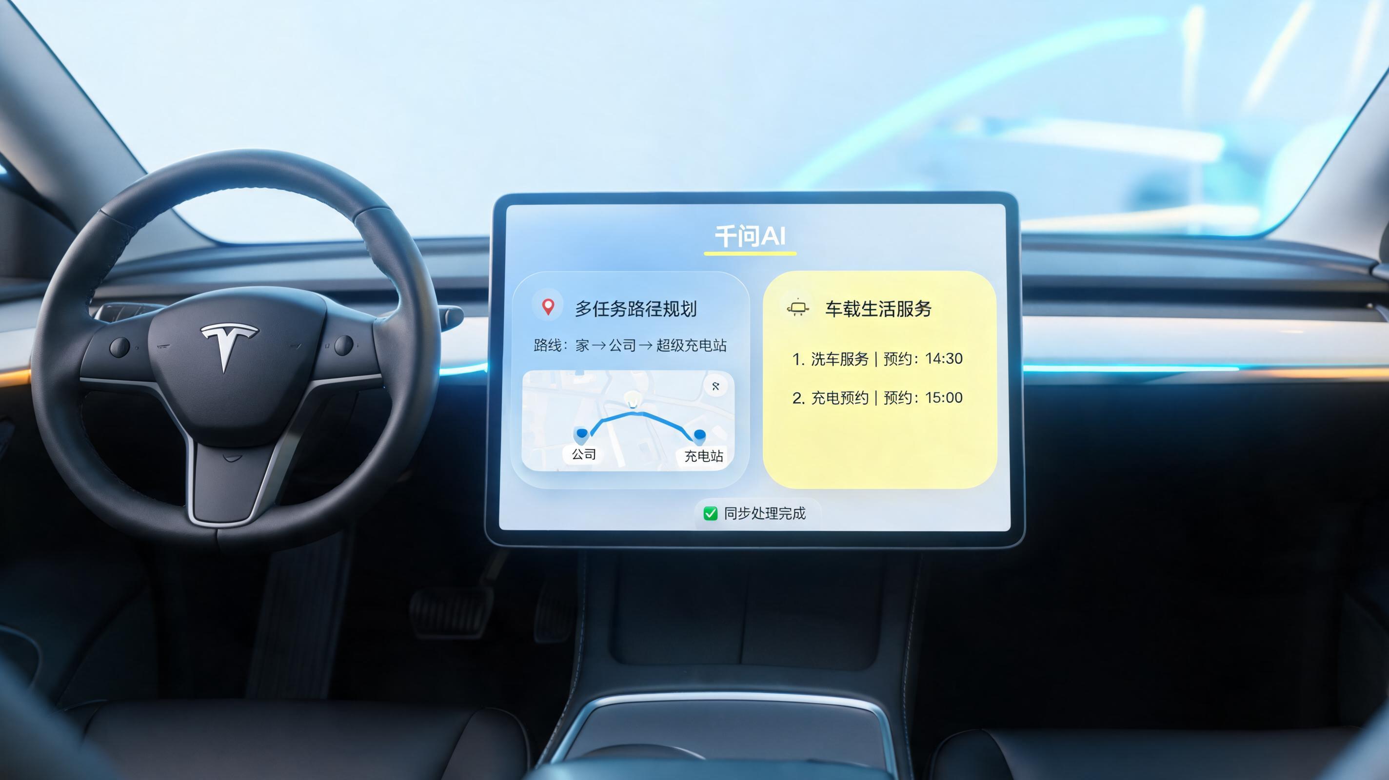 千问特斯拉车机功能有哪些？从“语音助手”到“智能管家”的全面升级_图1