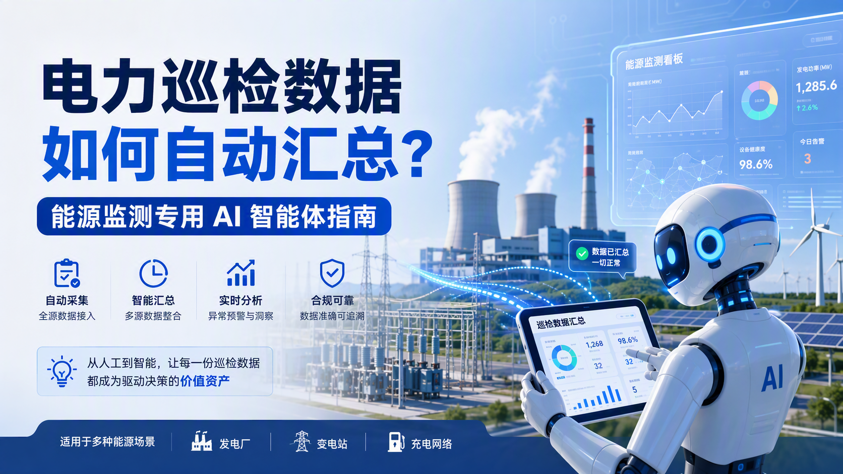 电力巡检数据如何自动汇总？能源监测专用 AI 智能体指南
