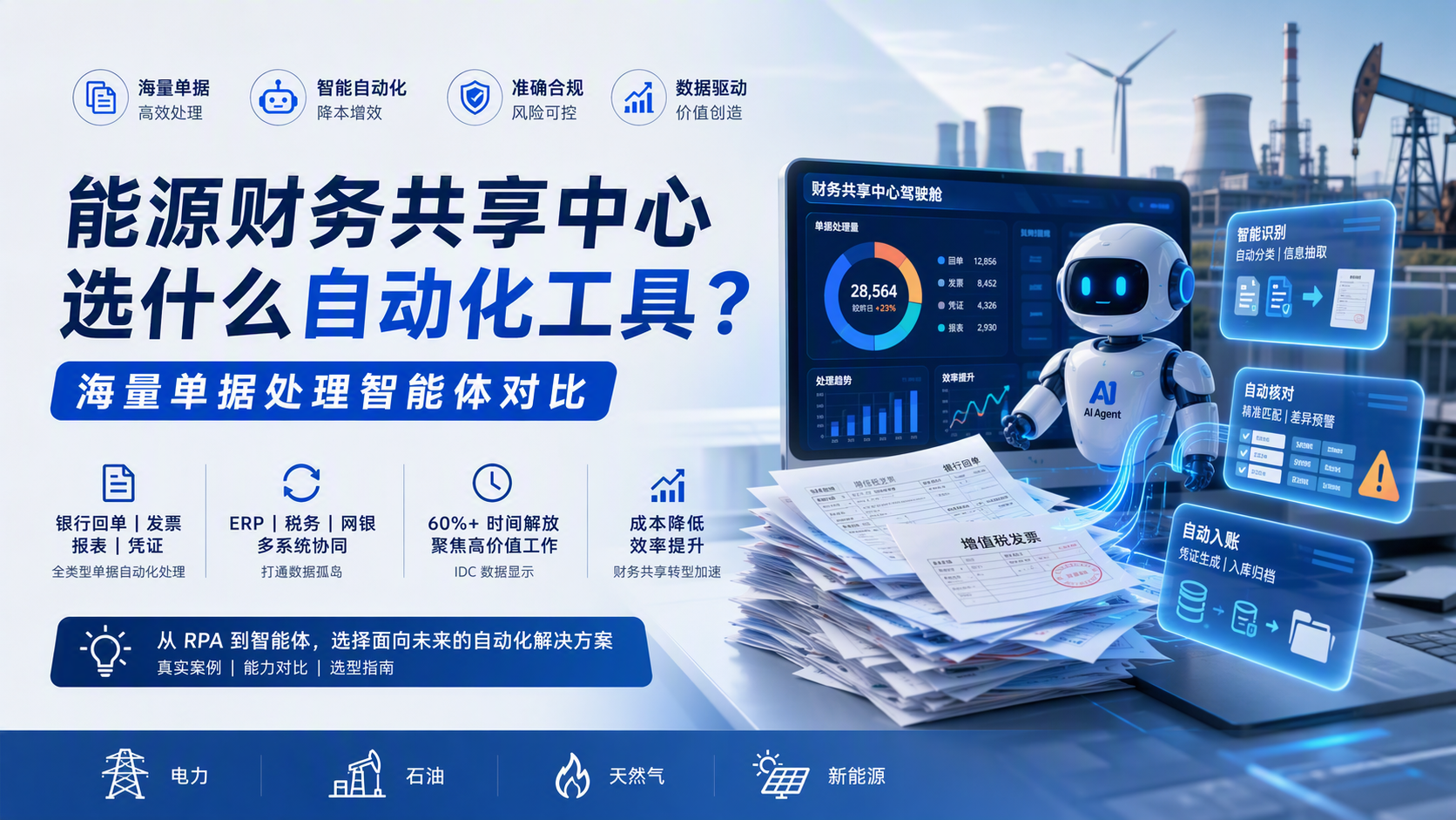 能源财务共享中心选什么自动化工具?海量单据处理智能体对比
