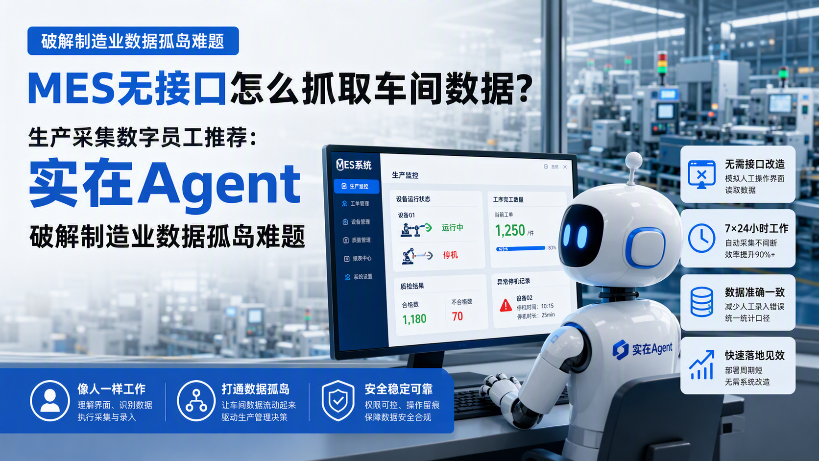 MES无接口怎么抓取车间数据？生产采集数字员工推荐