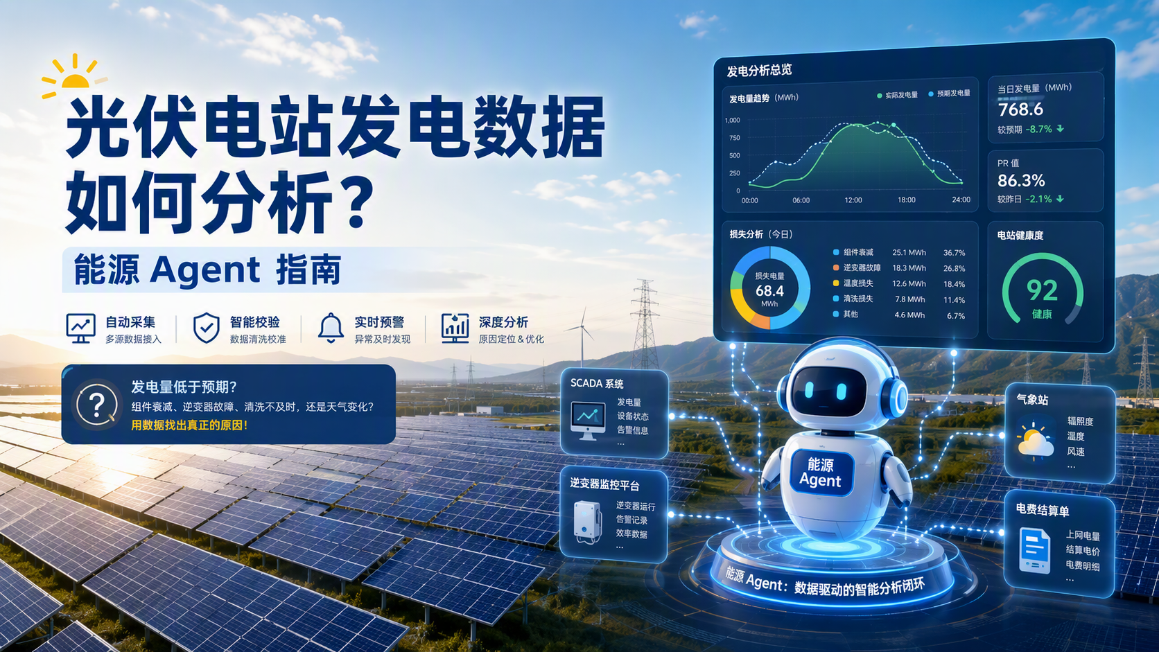 光伏电站发电数据如何分析?能源 Agent 指南