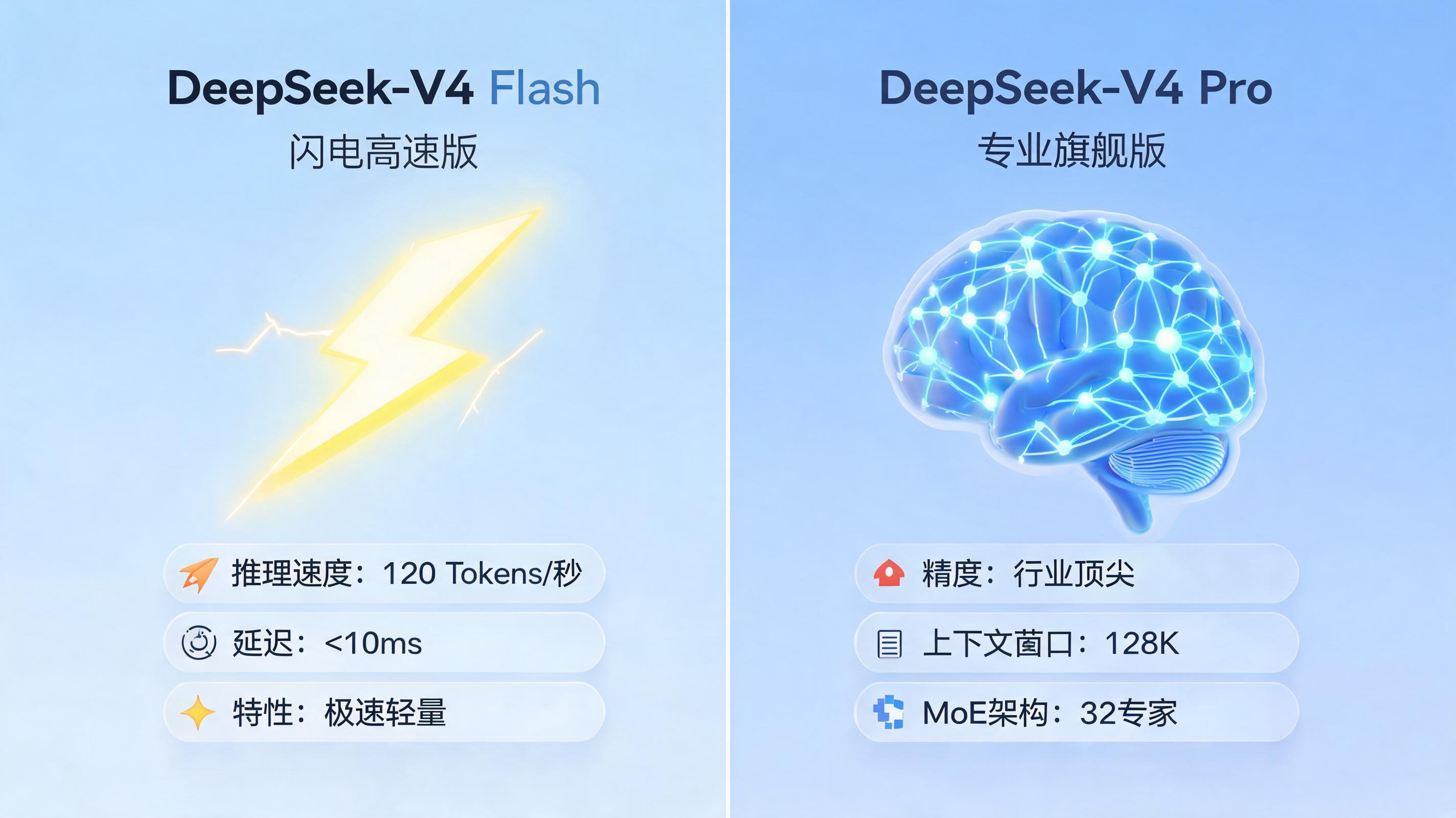 DeepSeek-V4 Flash 和 Pro 的区别:轻量高频版 vs 旗舰深度版