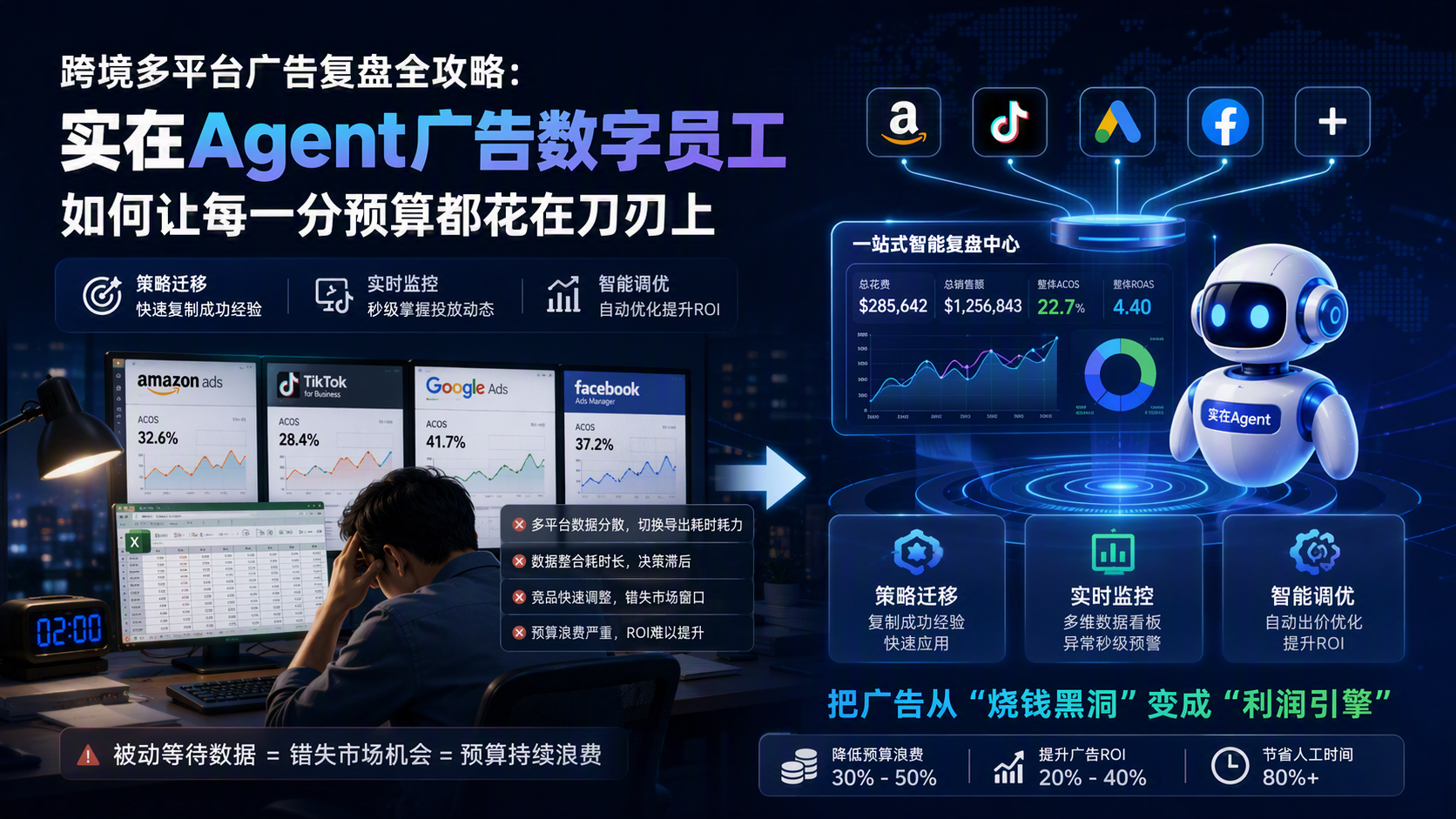 跨境多平台广告复盘全攻略:实在Agent广告数字员工如何让每一分预算都花在刀刃上