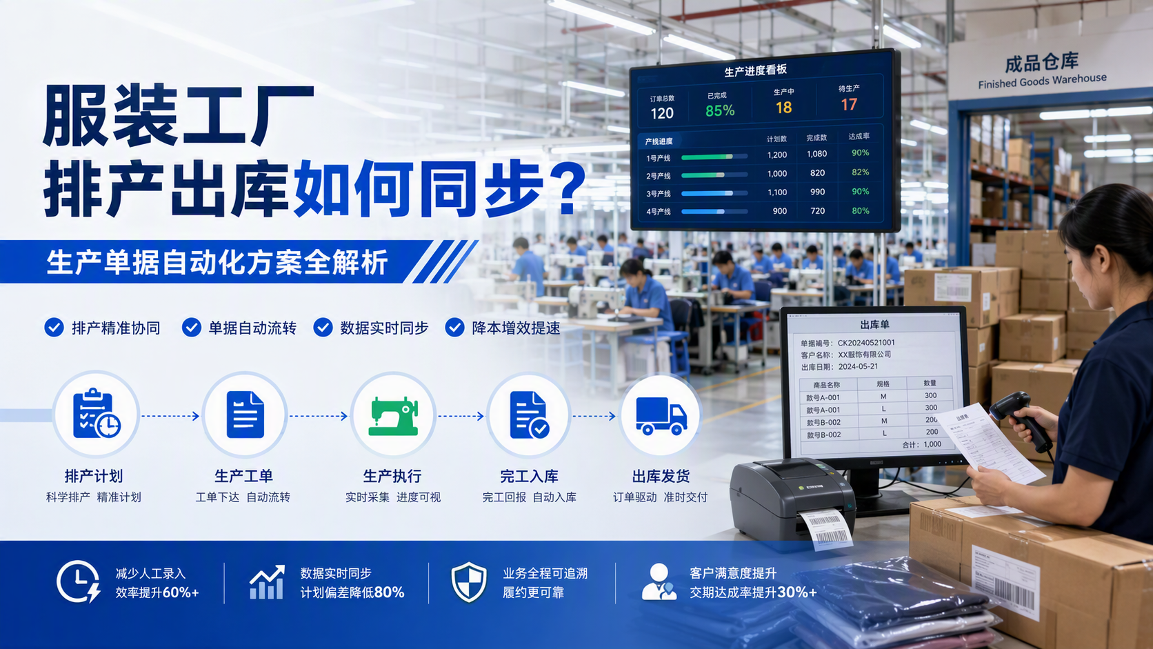 服装工厂排产出库如何同步?生产单据自动化方案全解析