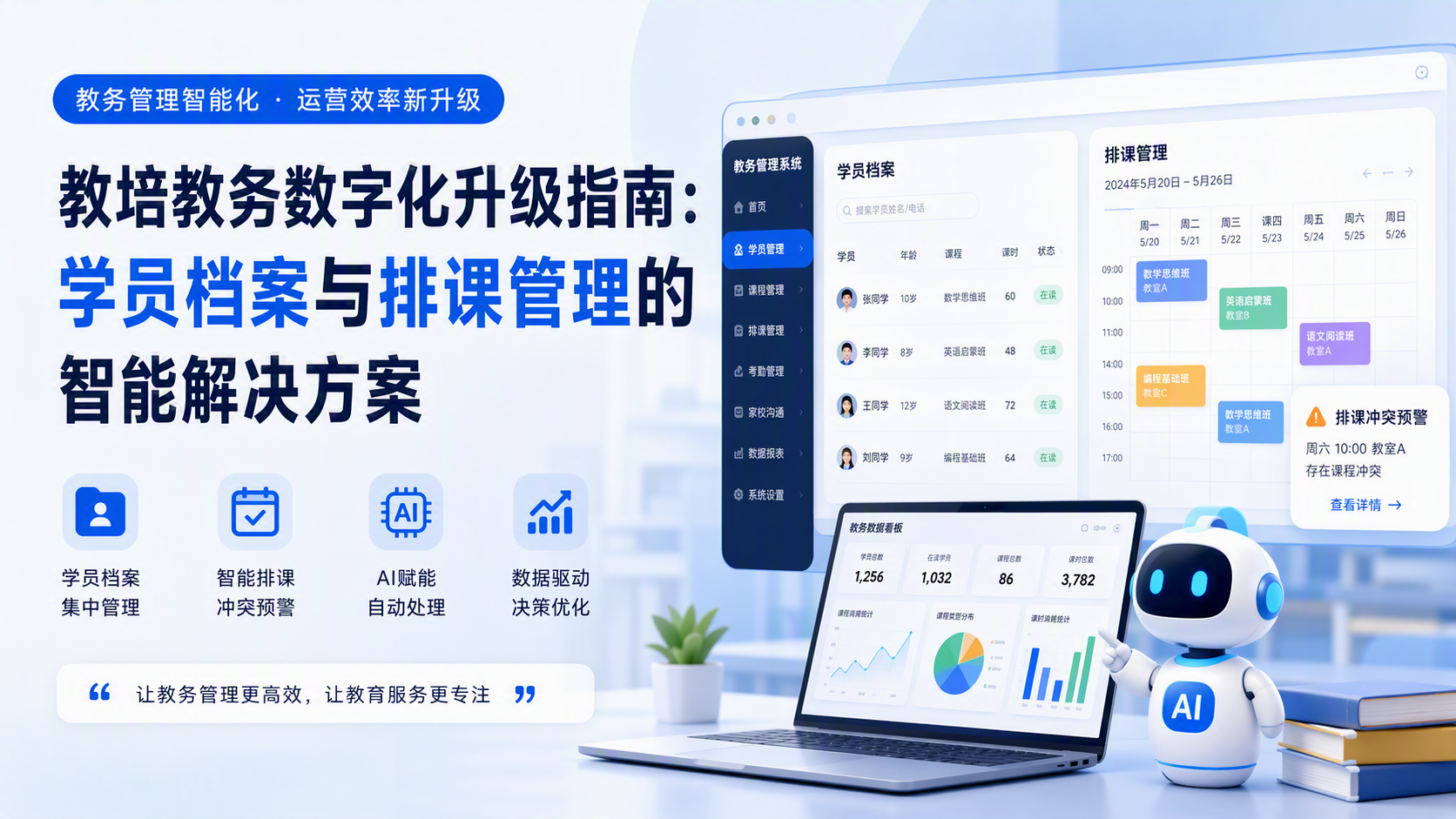 教培教务数字化升级指南：学员档案与排课管理的智能解决方案