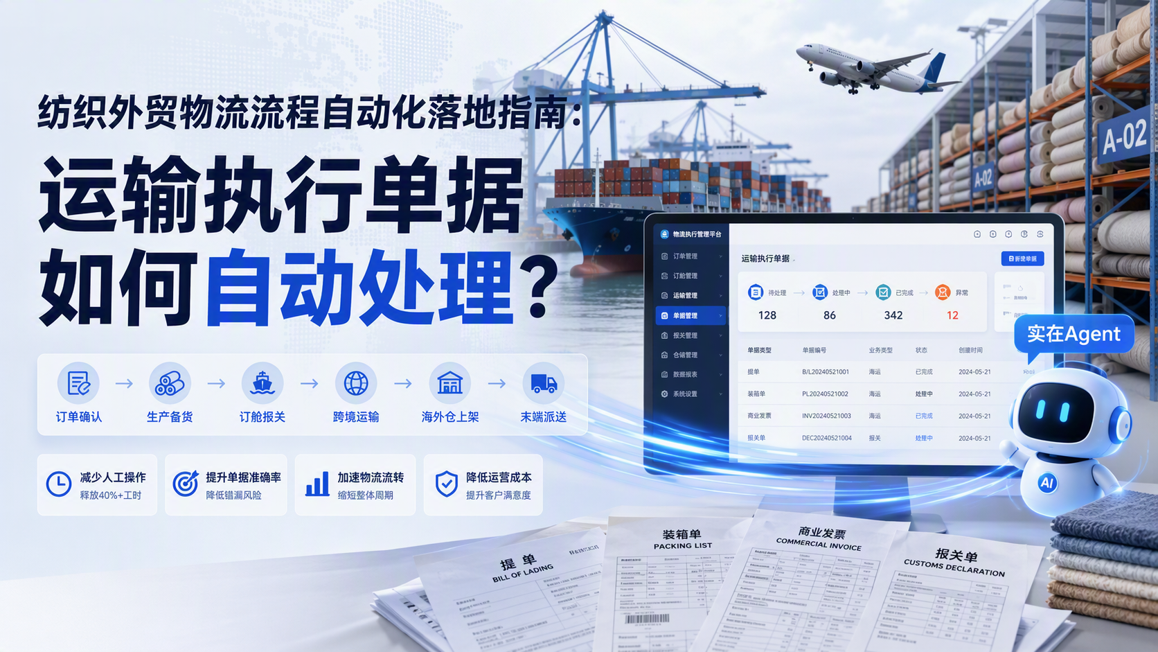 纺织外贸物流流程自动化落地指南:运输执行单据如何自动处理?