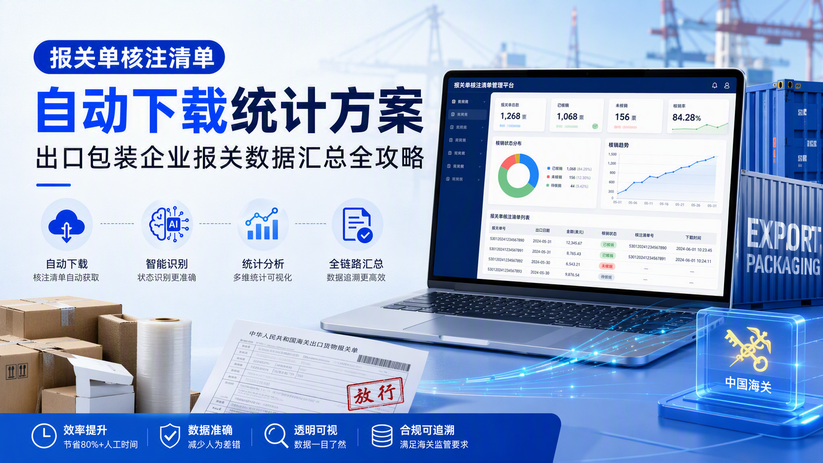 报关单核注清单自动下载统计方案:出口包装企业报关数据汇总全攻略