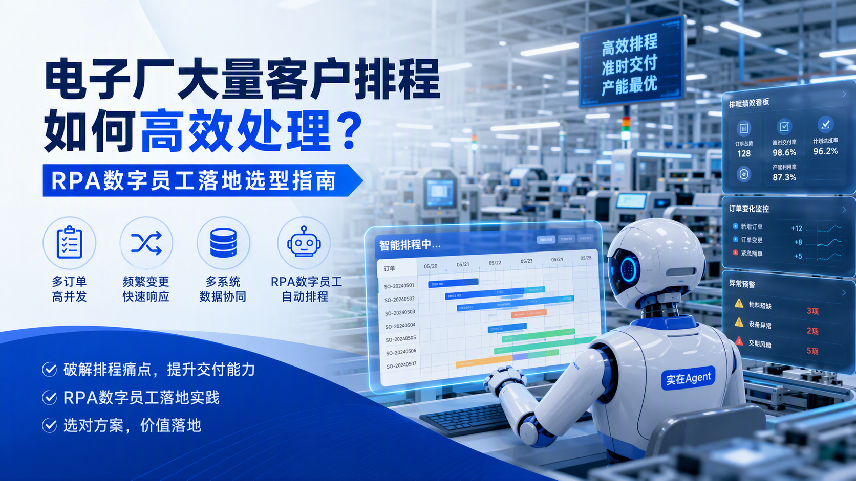 电子厂大量客户排程如何高效处理?RPA数字员工落地选型指南
