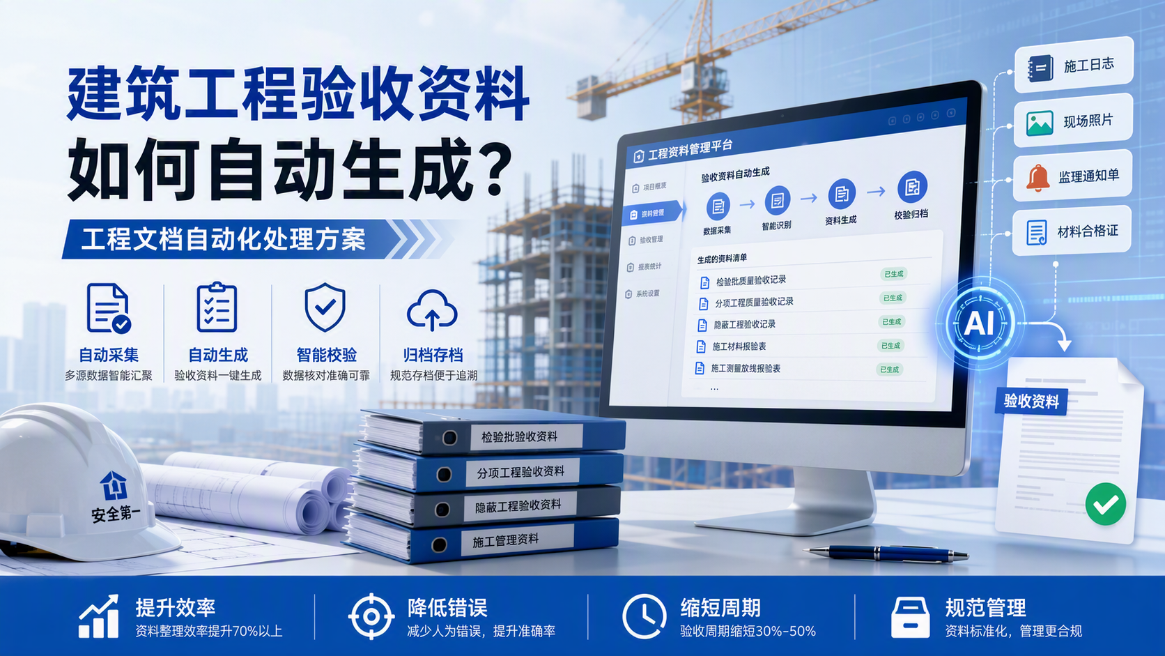 建筑工程验收资料如何自动生成?工程文档自动化处理方案
