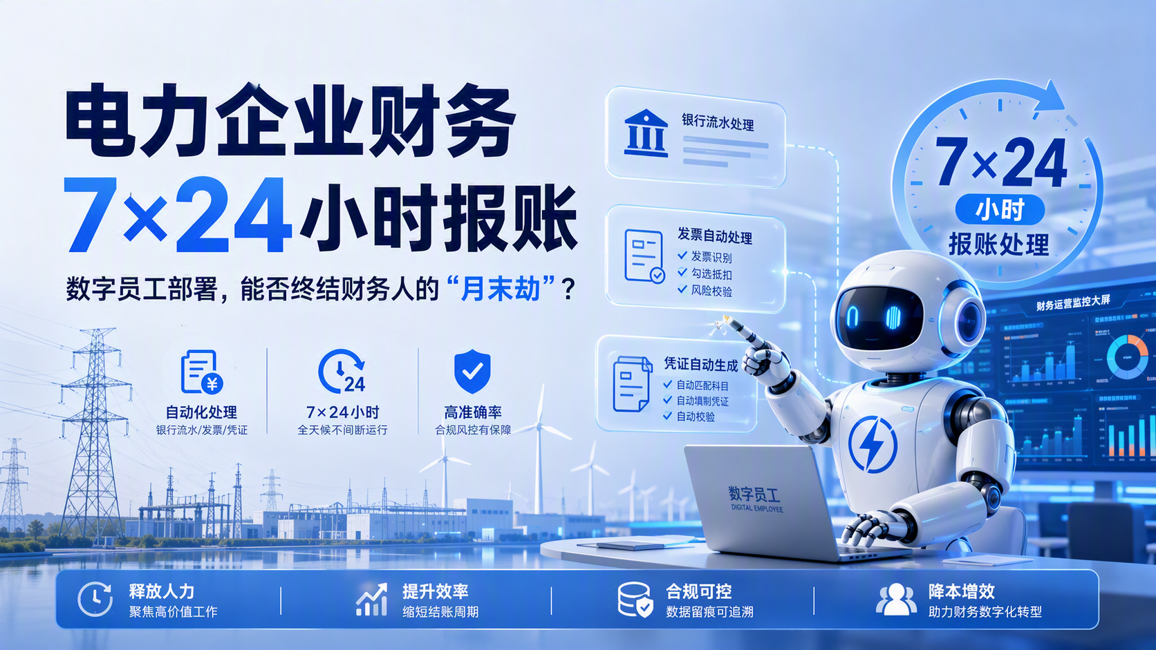 电力企业财务7×24小时报账】数字员工部署,能否终结财务人的“月末劫”?