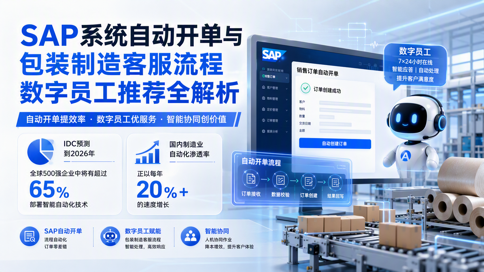 SAP系统自动开单与包装制造客服流程数字员工推荐全解析
