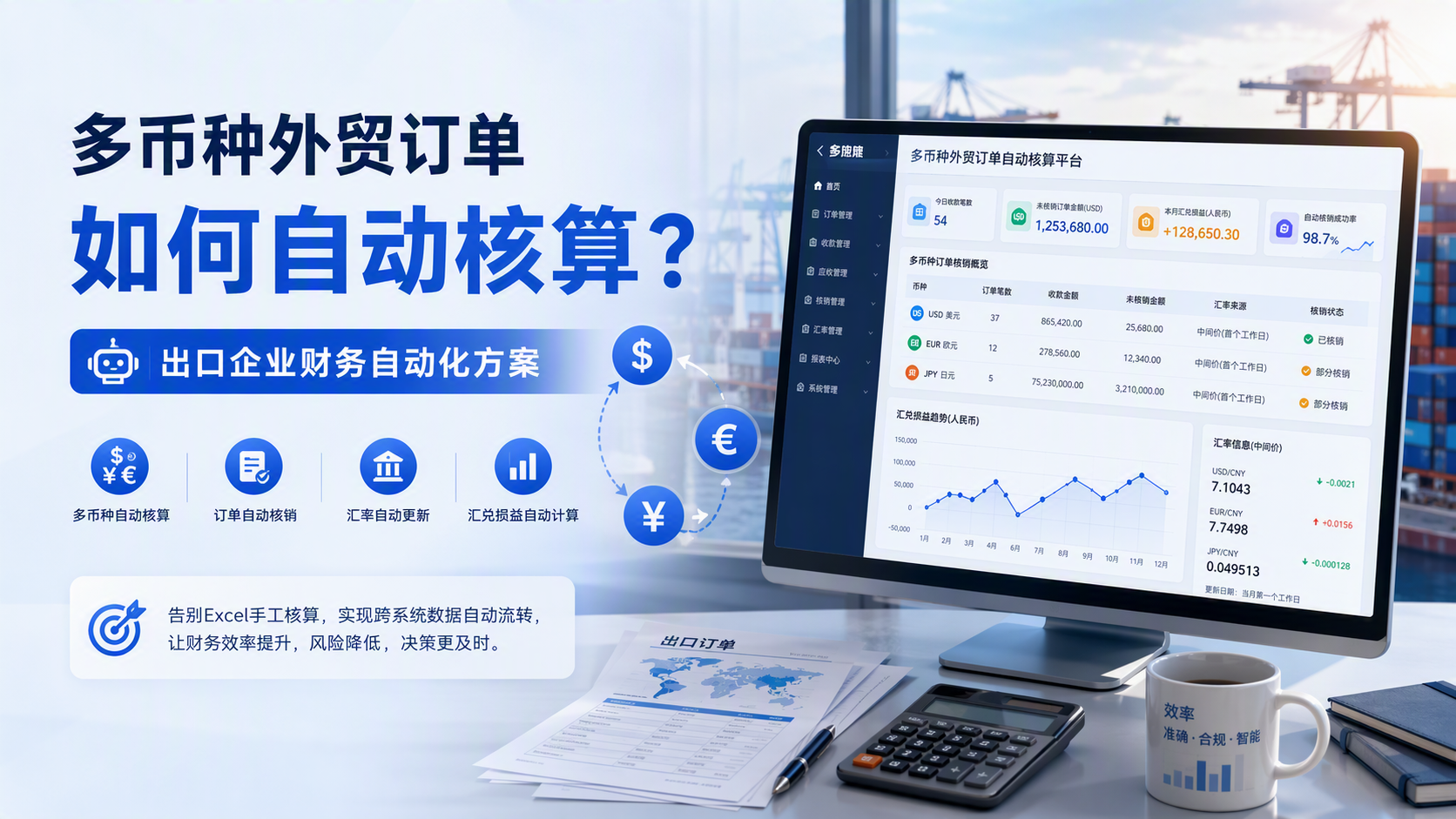 多币种外贸订单如何自动核算？出口企业财务自动化方案_图1