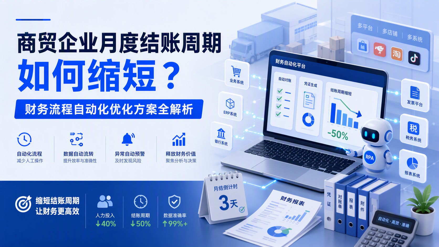 商贸企业月度结账周期如何缩短?财务流程自动化优化方案全解析