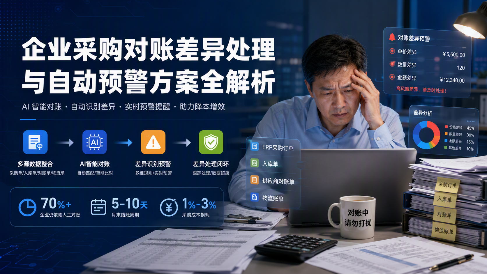企业采购对账差异处理与自动预警方案全解析