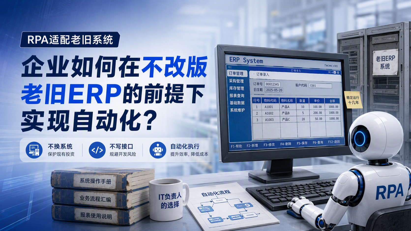 【RPA适配老旧系统】企业如何在不改版老旧ERP的前提下实现自动化？_图1