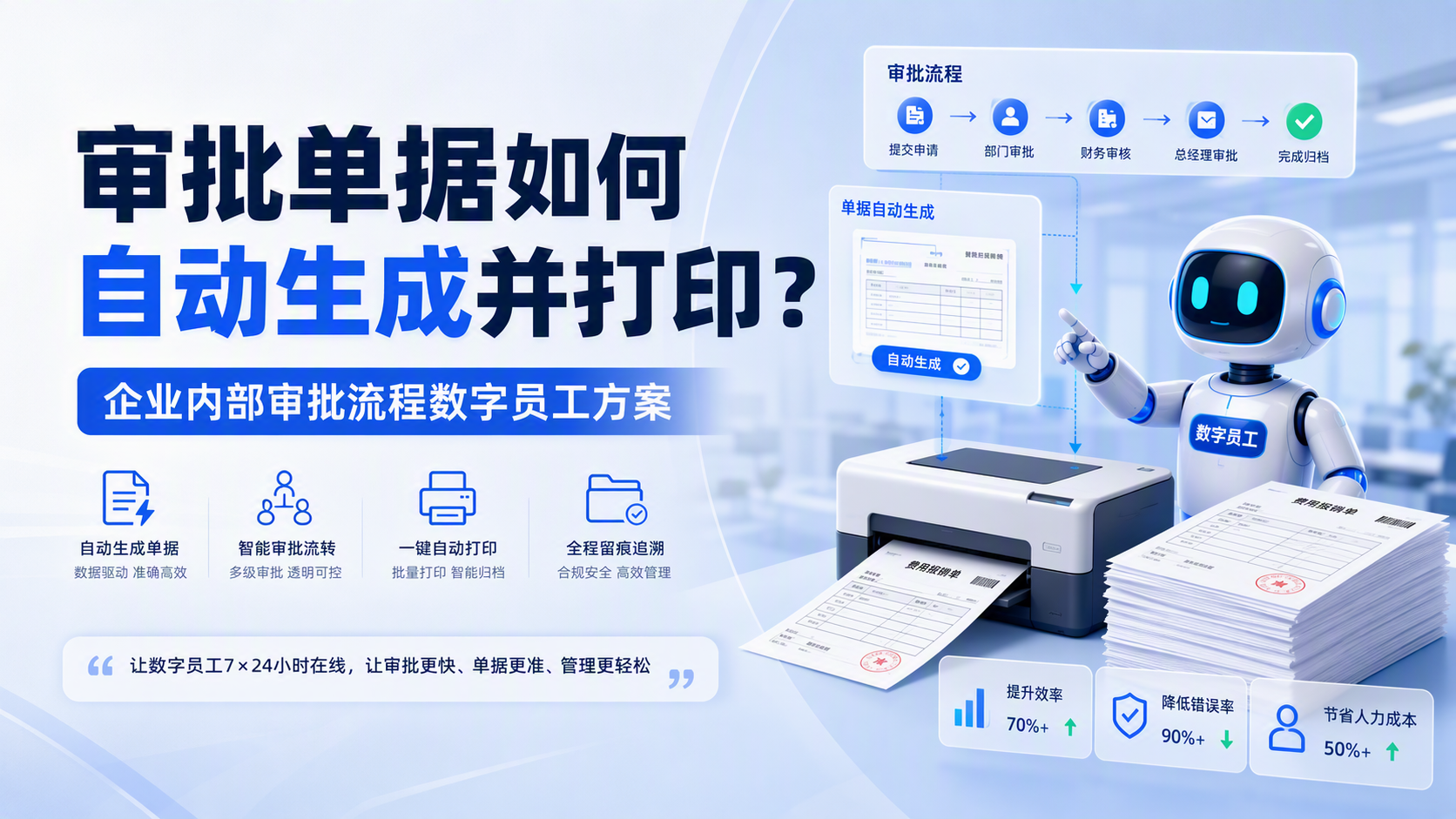 审批单据如何自动生成并打印?企业内部审批流程数字员工方案