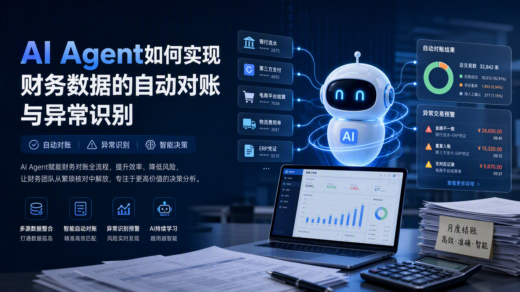 AI Agent如何实现财务数据的自动对账与异常识别_图1