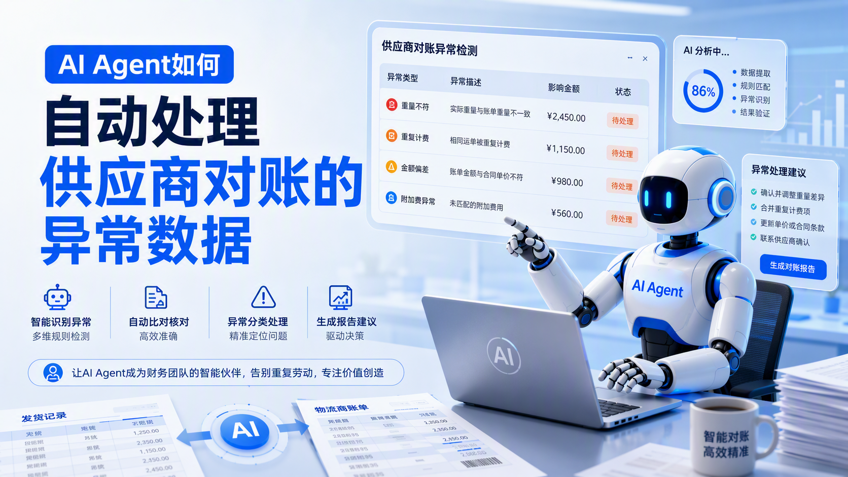 AI Agent如何自动处理供应商对账的异常数据_图1