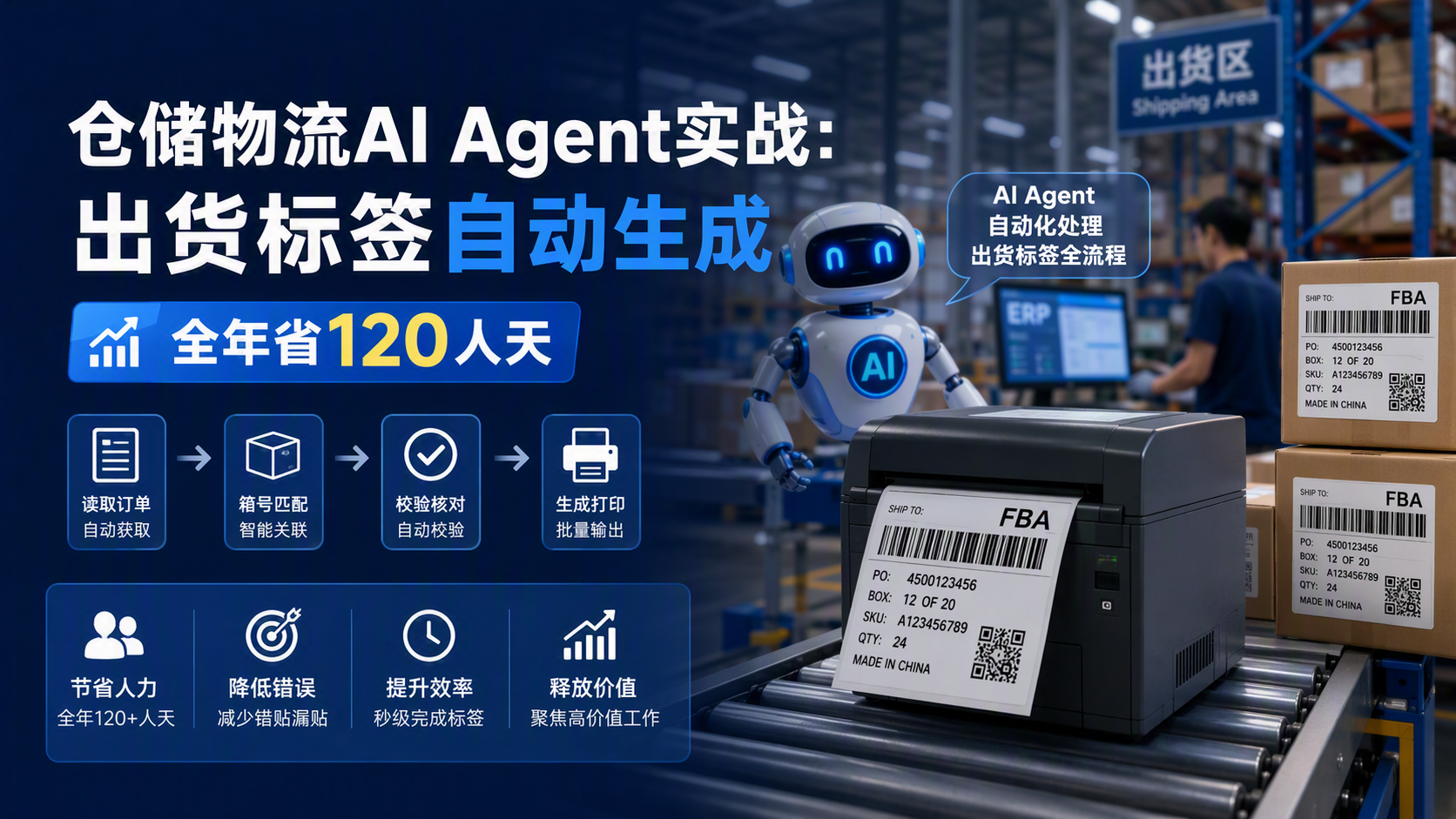 仓储物流AI Agent实战：出货标签自动生成，全年省120人天_图1