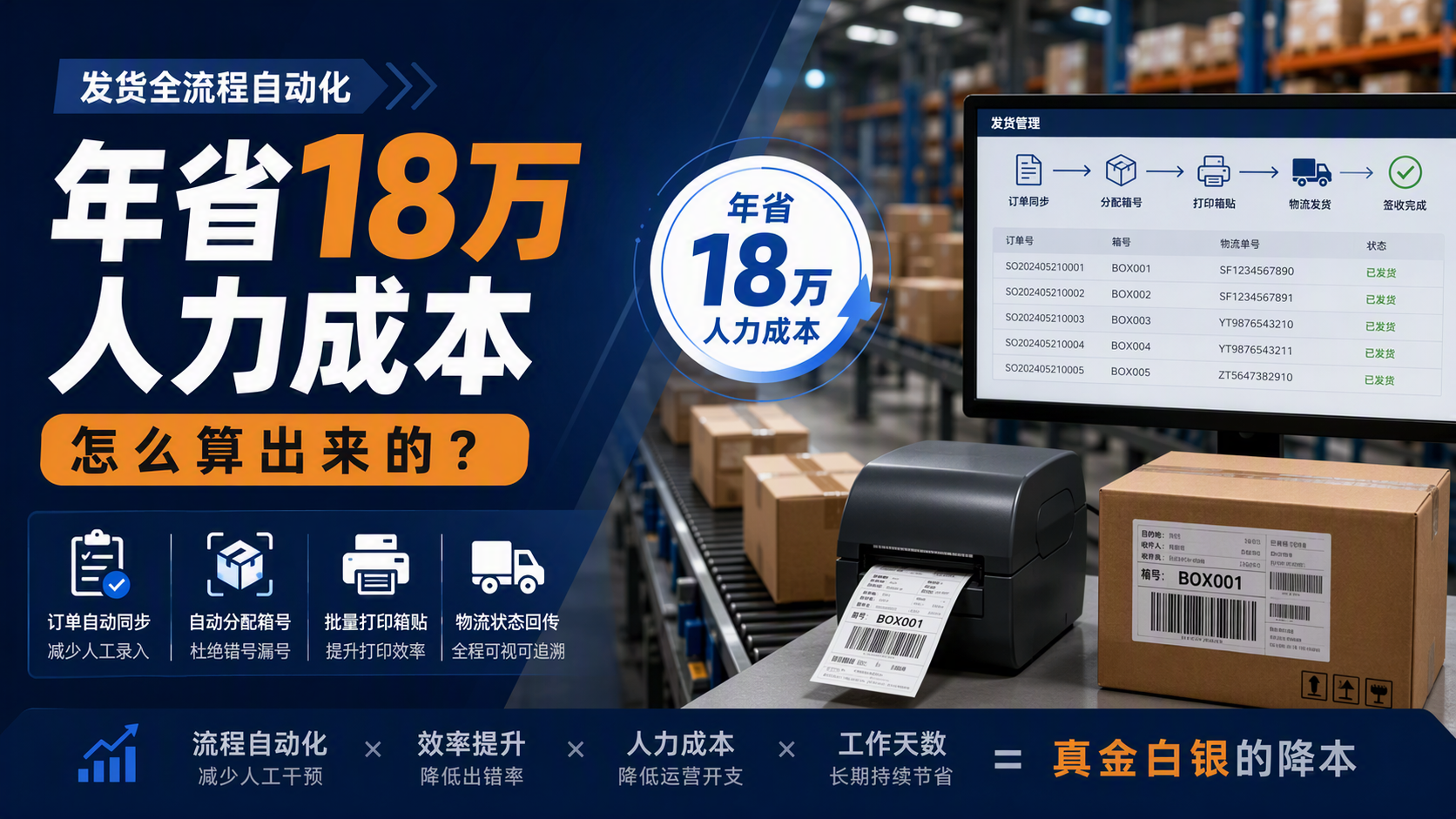 发货全流程自动化年省18万人力成本，怎么算出来的_图1