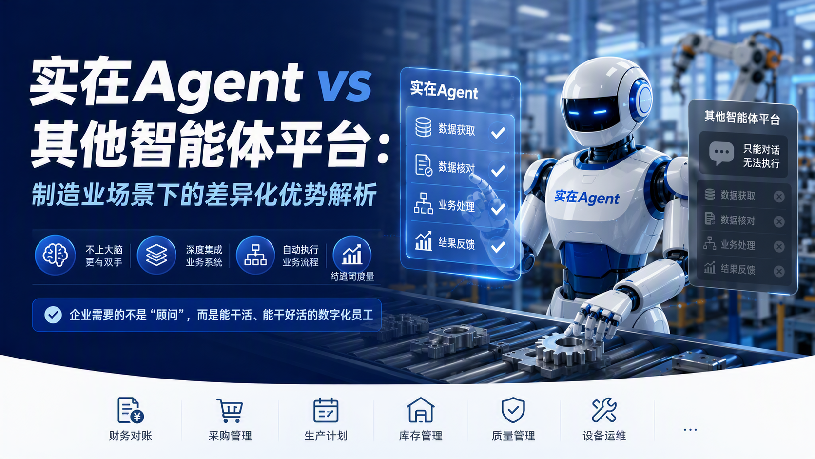实在Agent vs 其他智能体平台：制造业场景下的差异化优势解析