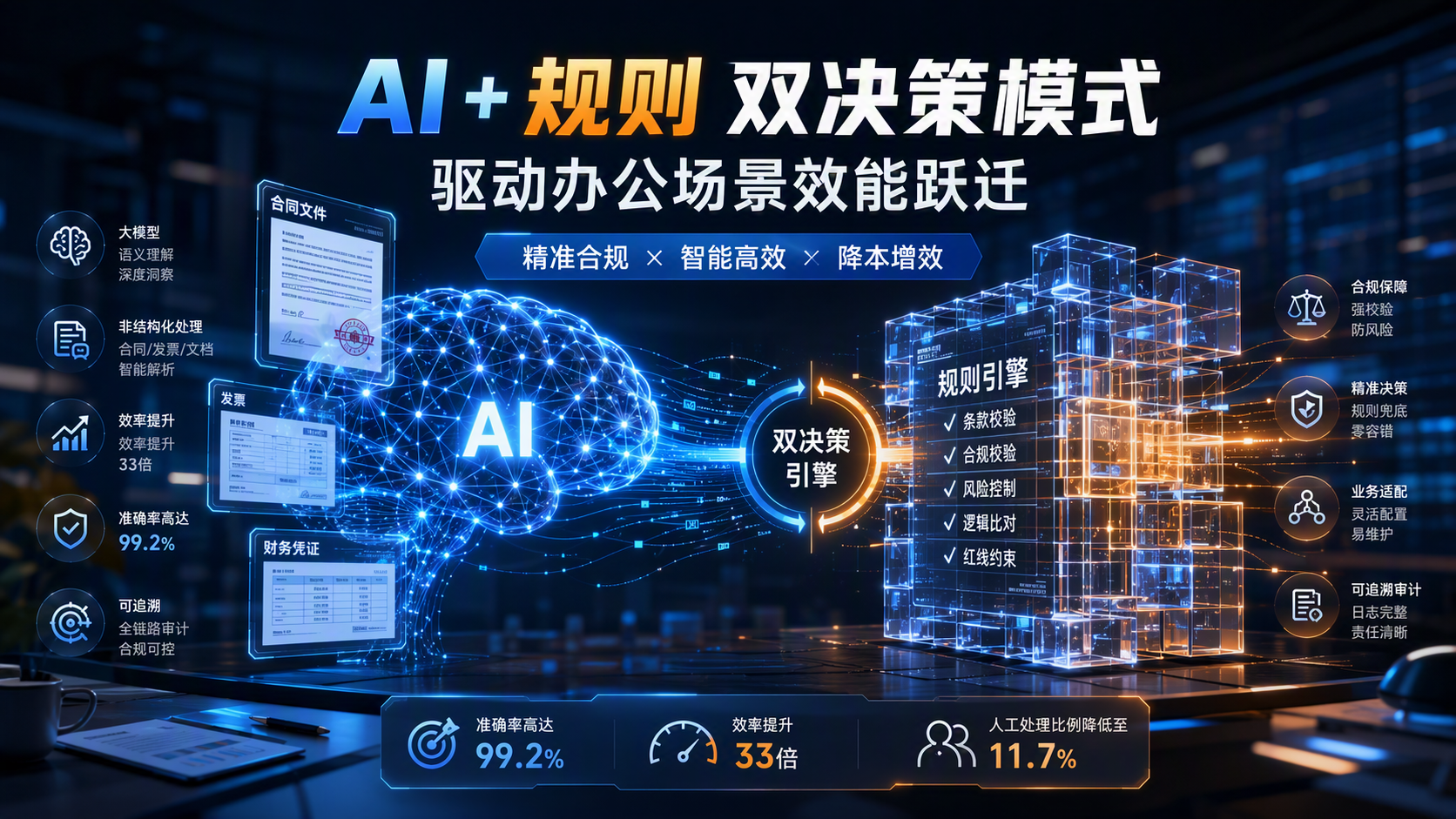 办公场景当中 AI + 规则双决策模式具备哪些优势?深度解析企业效能新引擎