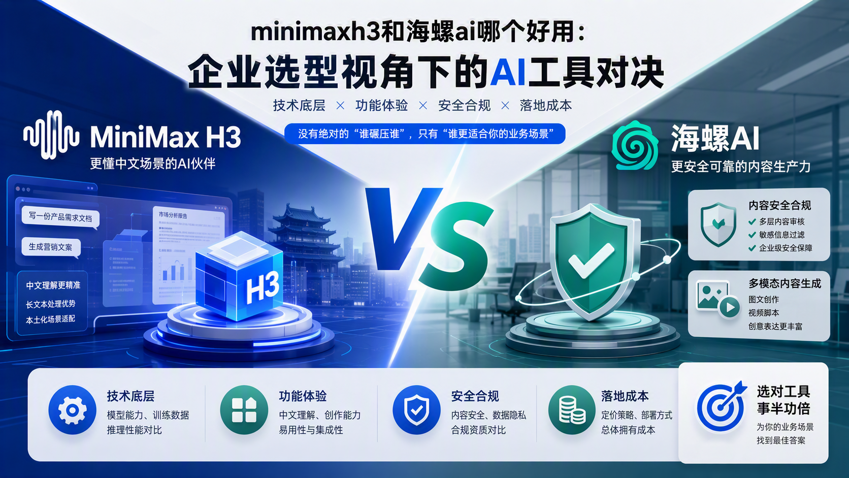 minimaxh3和海螺ai哪个好用：企业选型视角下的AI工具对决_图1