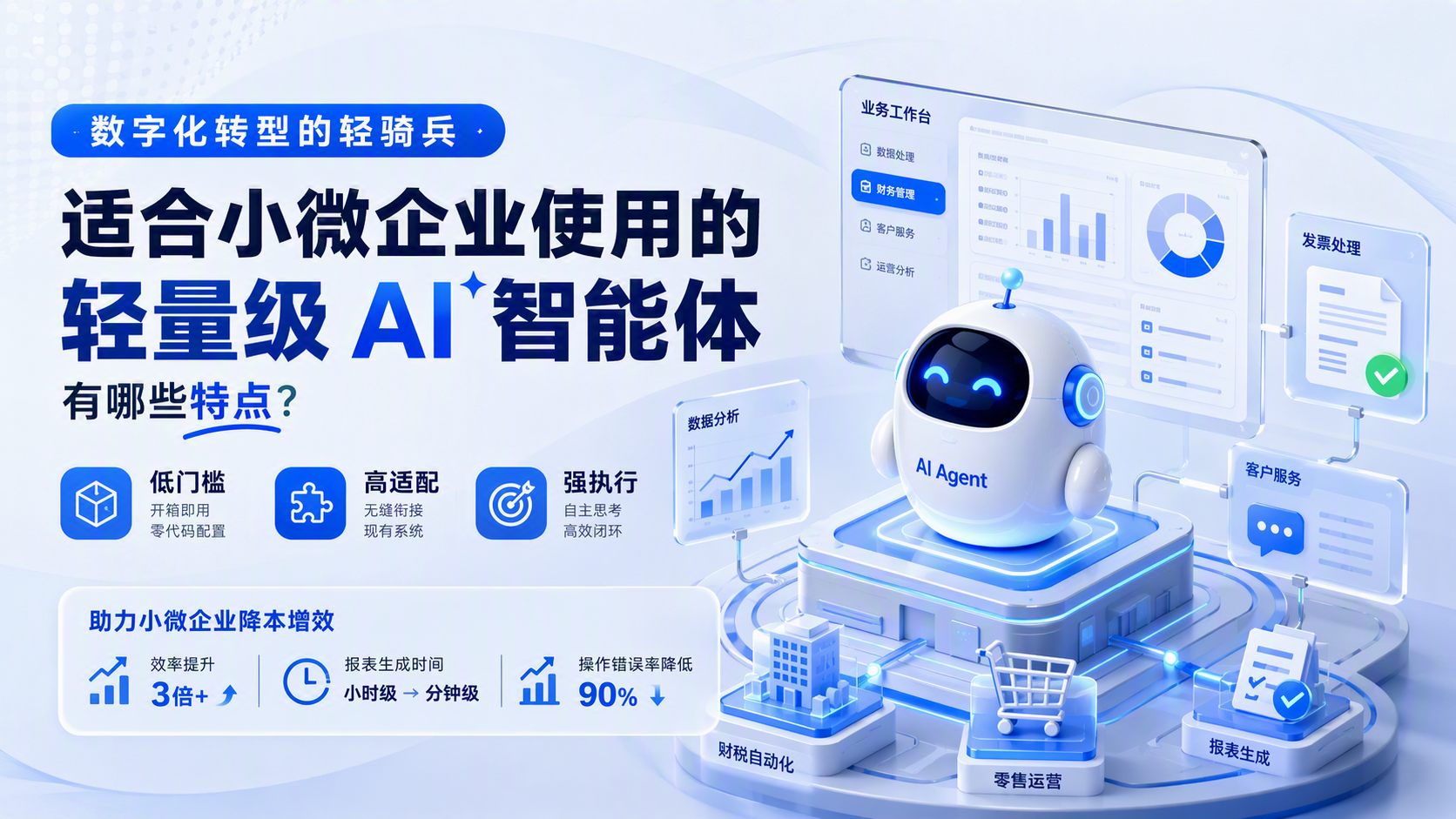 适合小微企业使用的轻量级 AI 智能体有哪些特点?数字化转型的轻骑兵