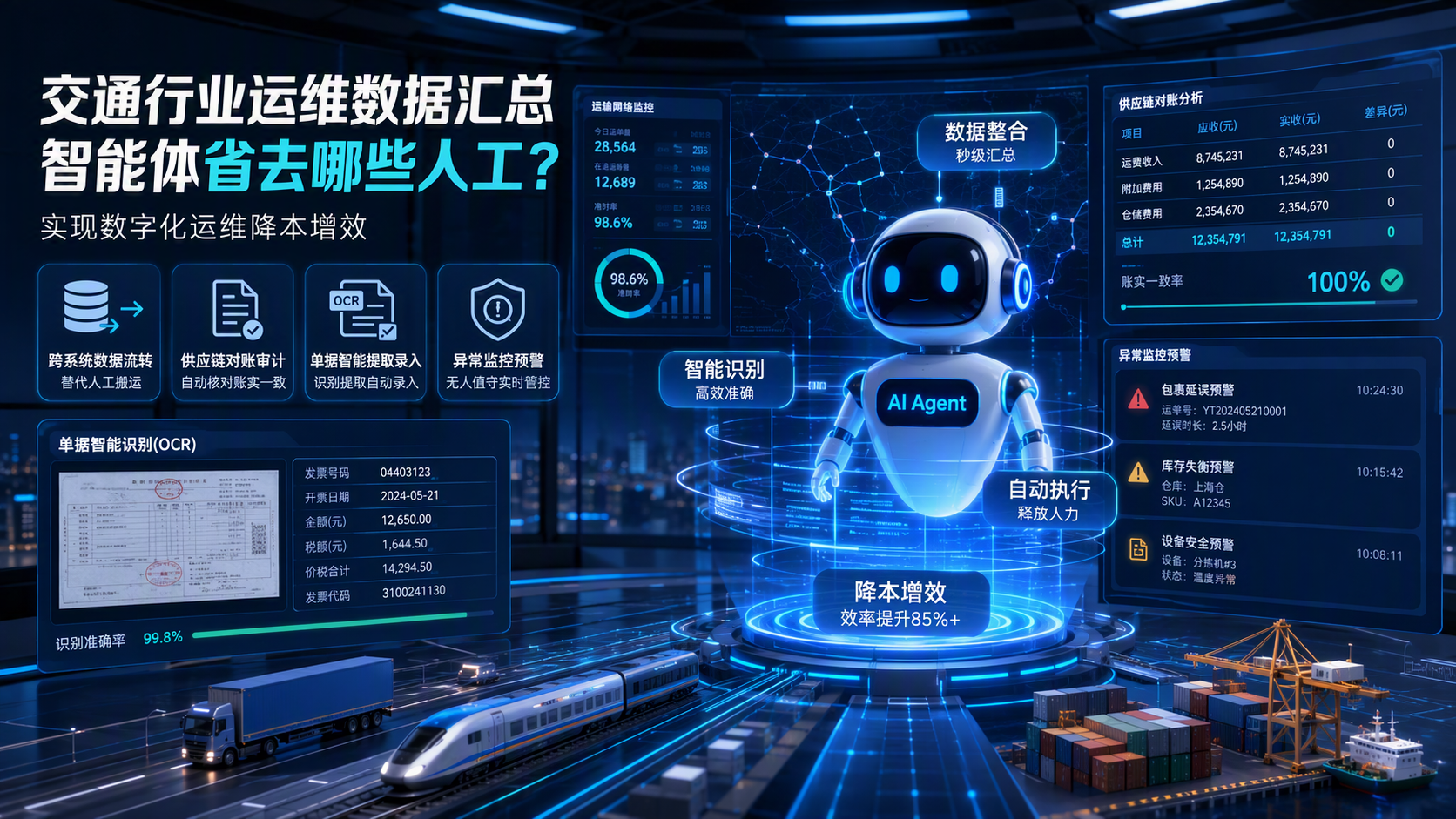 交通行业运维数据汇总可以依靠智能体省去哪些人工？实现数字化运维降本增效_图1