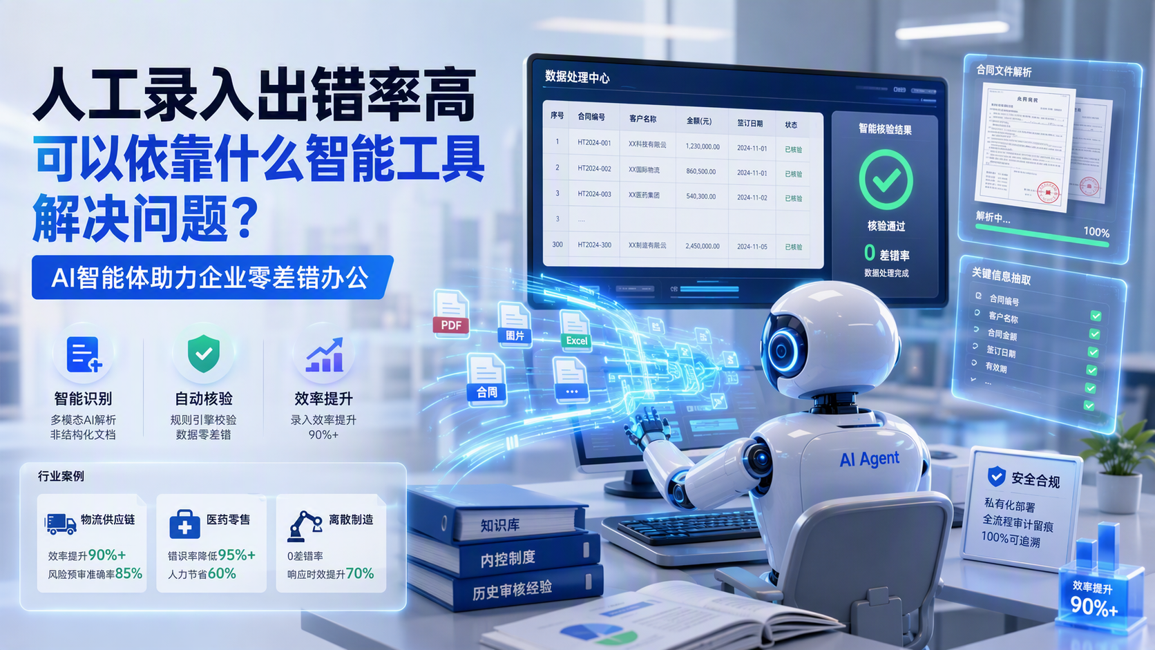 人工录入出错率高可以依靠什么智能工具解决问题？AI智能体助力企业零差错办公_图1