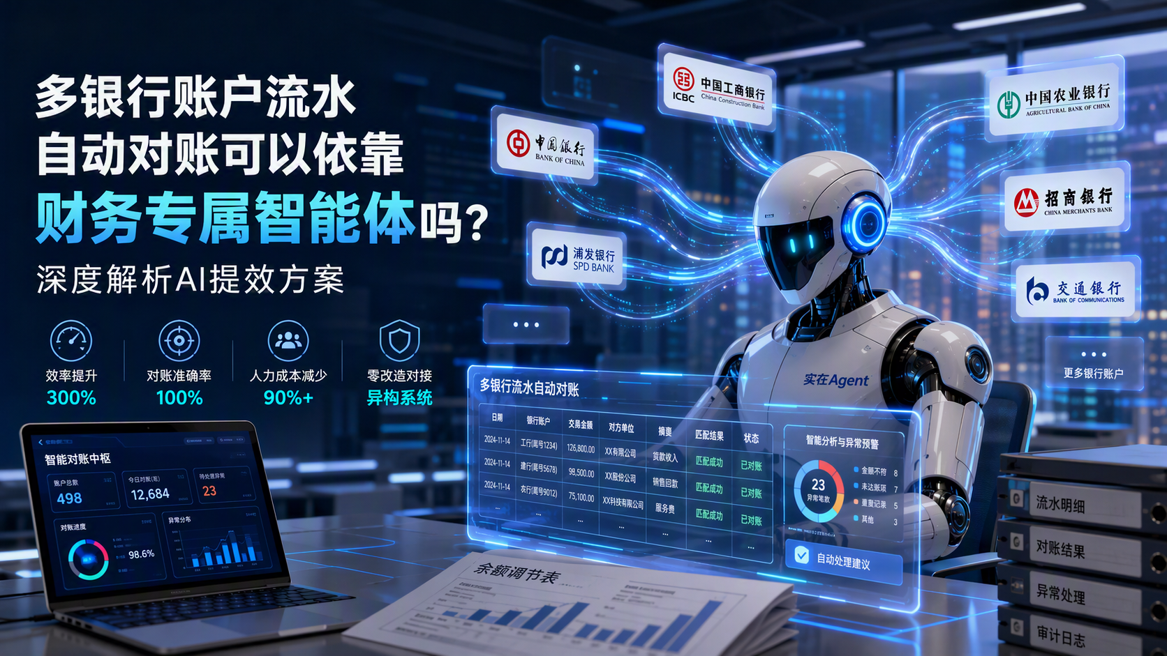 多银行账户流水自动对账可以依靠财务专属智能体吗？深度解析AI提效方案_图1
