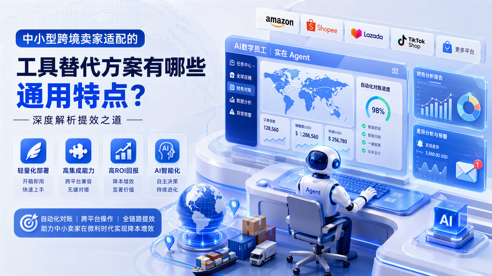 中小型跨境卖家适配的工具替代方案有哪些通用特点?深度解析提效之道