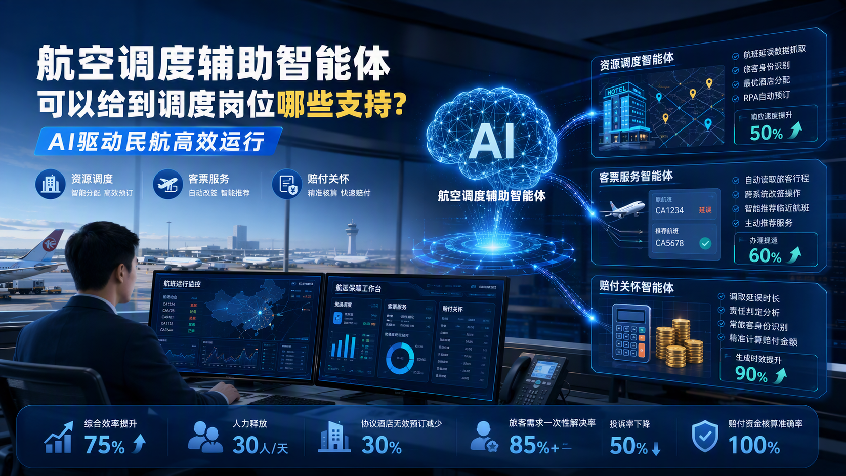 航空调度辅助智能体可以给到调度岗位哪些支持？AI驱动民航高效运行