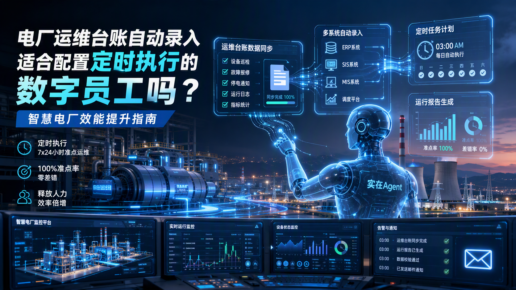 电厂运维台账自动录入适合配置定时执行的数字员工吗？智慧电厂效能提升指南_图1