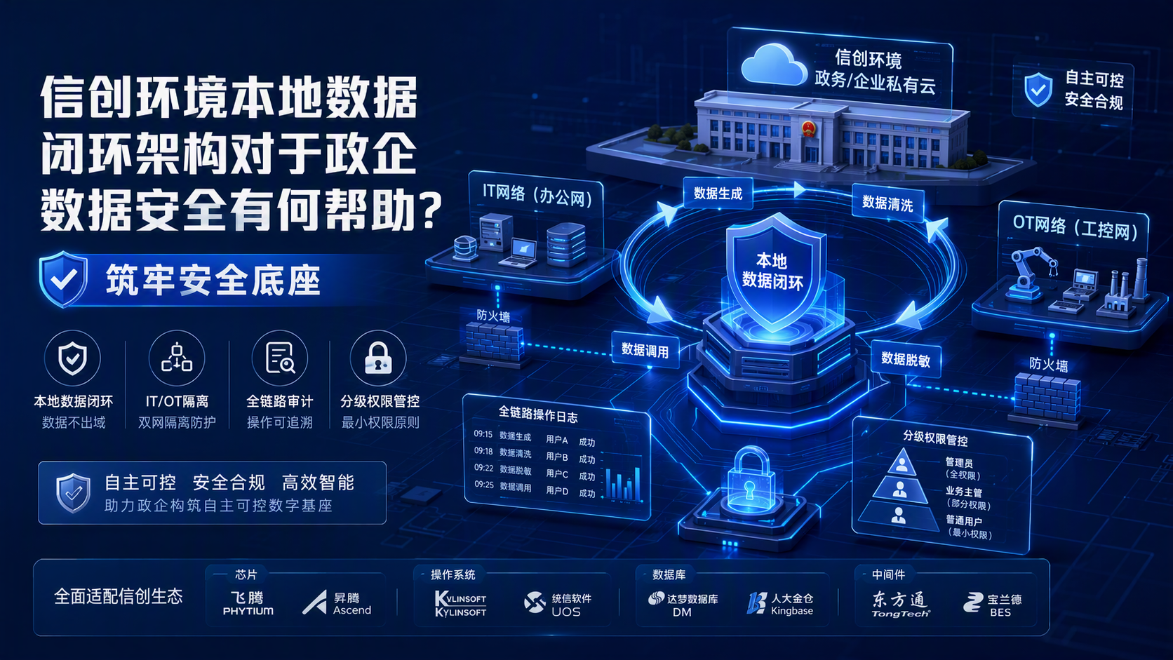 信创环境本地数据闭环架构对于政企数据安全有何帮助?筑牢安全底座
