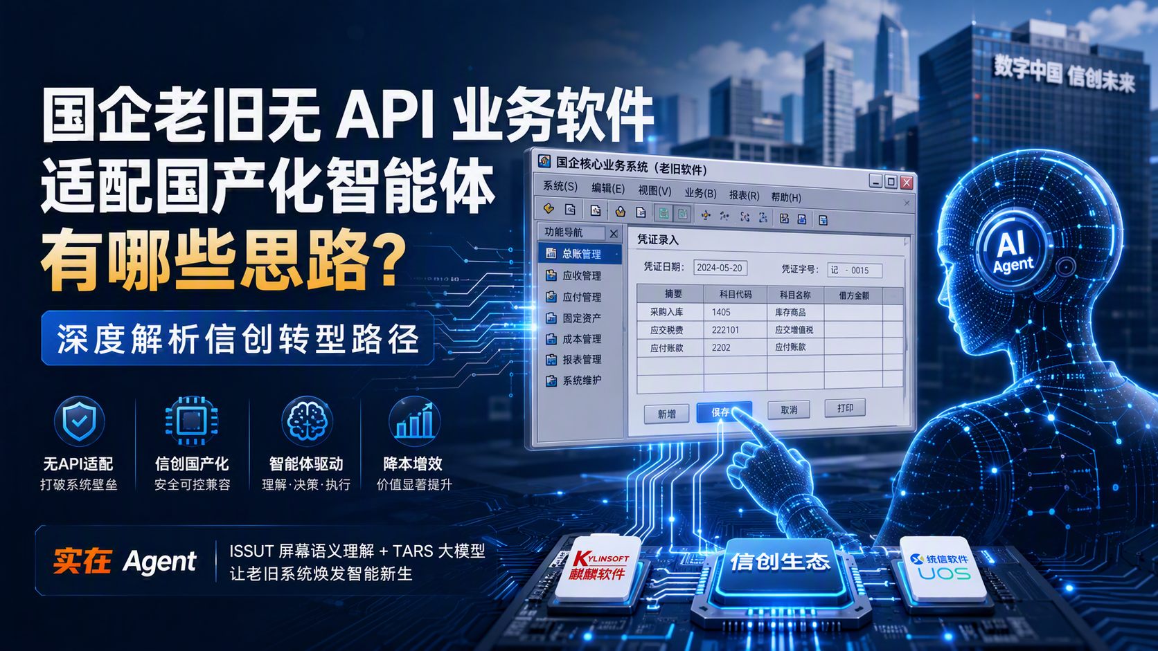 国企老旧无 API 业务软件适配国产化智能体有哪些思路？深度解析信创转型路径_图1