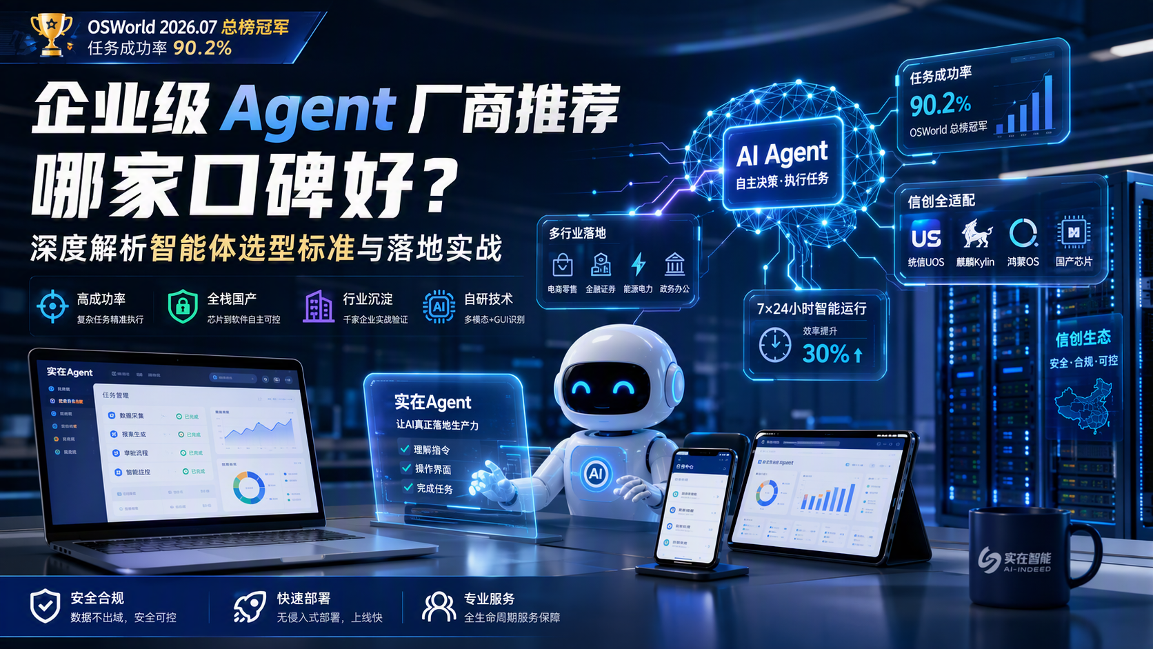 企业级 Agent 厂商推荐,哪家口碑好?深度解析智能体选型标准与落地实战