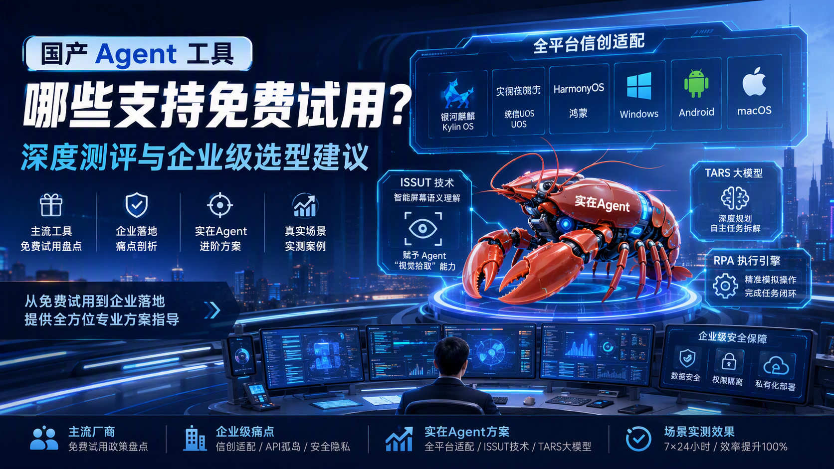 国产 Agent 工具哪些支持免费试用?深度测评与企业级选型建议