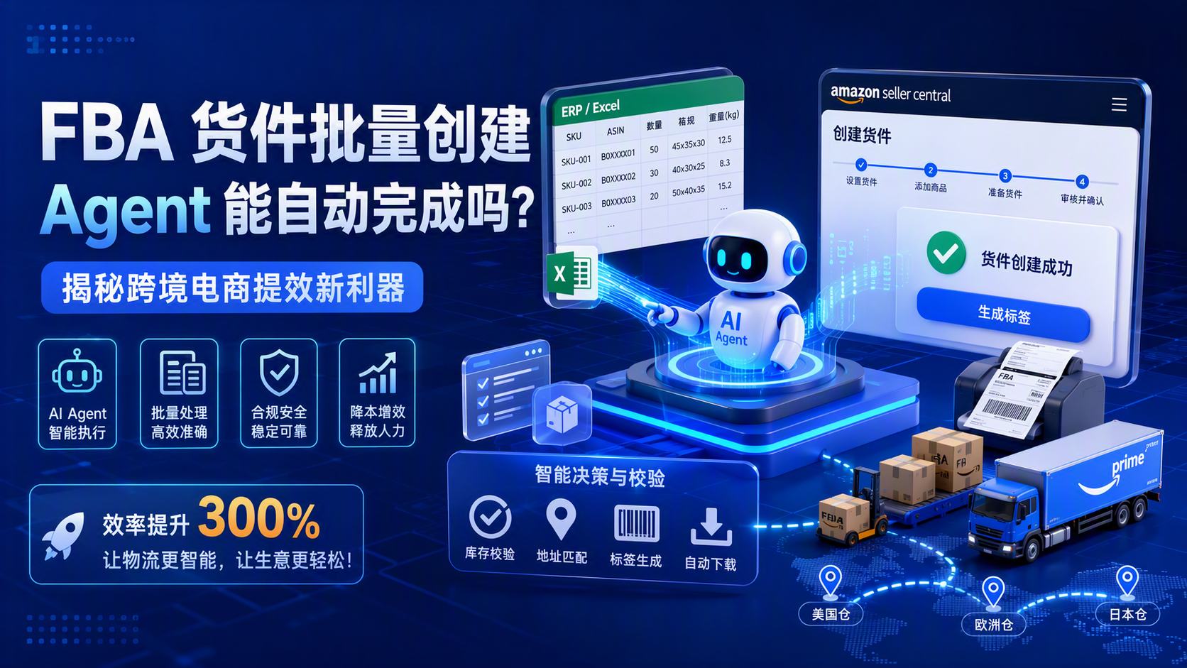 FBA 货件批量创建,Agent 能自动完成吗?揭秘跨境电商提效新利器