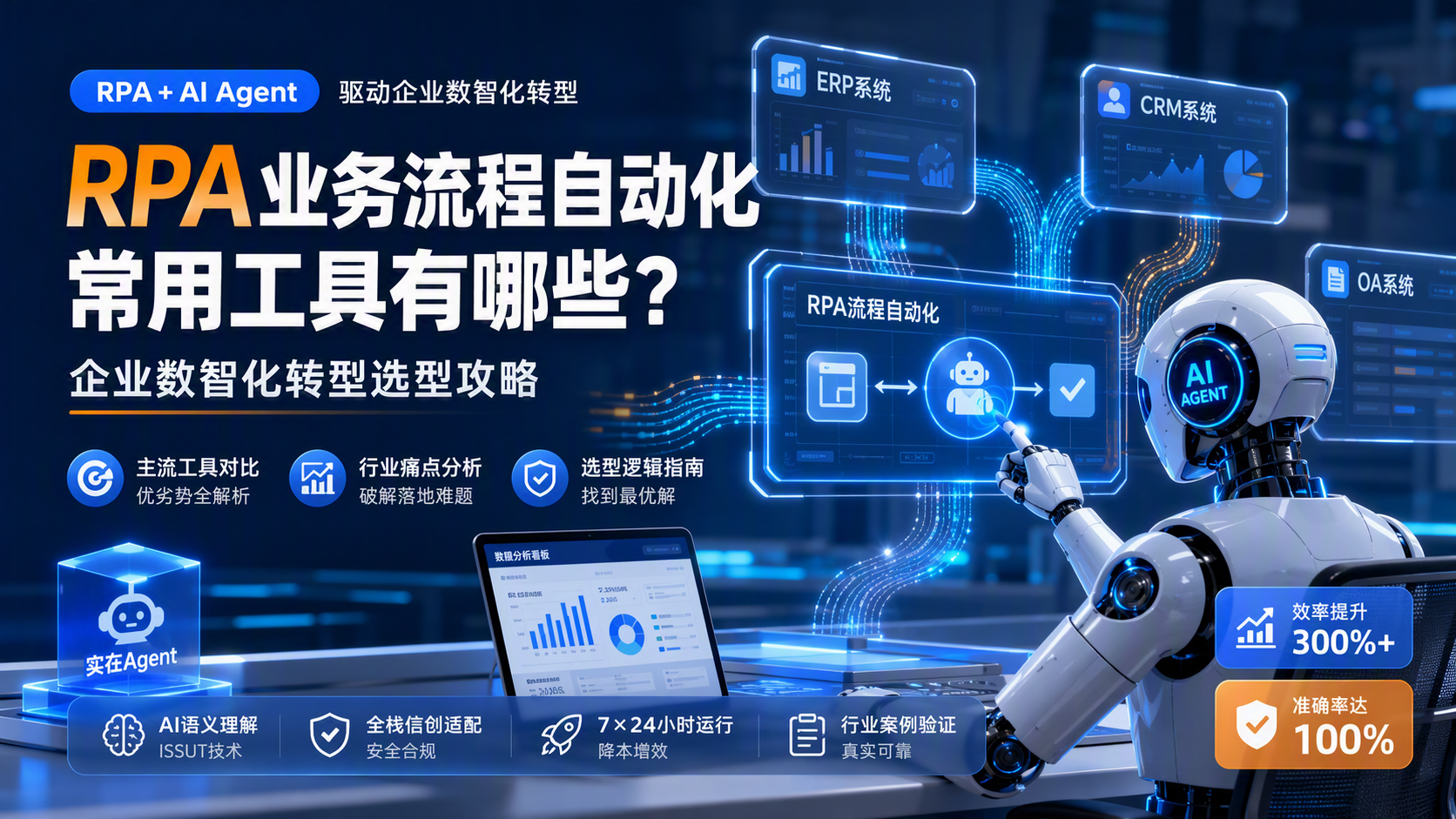 RPA业务流程自动化常用工具有哪些？企业数智化转型选型攻略