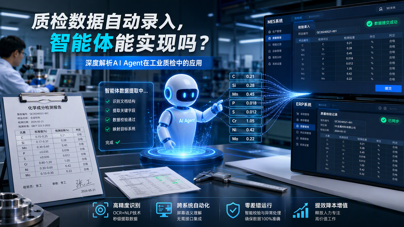 质检数据自动录入，智能体能实现吗？深度解析AI Agent在工业质检中的应用_图1
