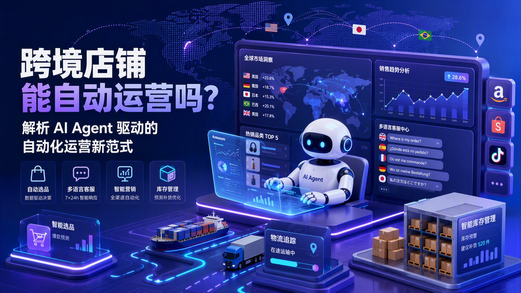 跨境店铺能自动运营吗？解析AI Agent驱动的自动化运营新范式